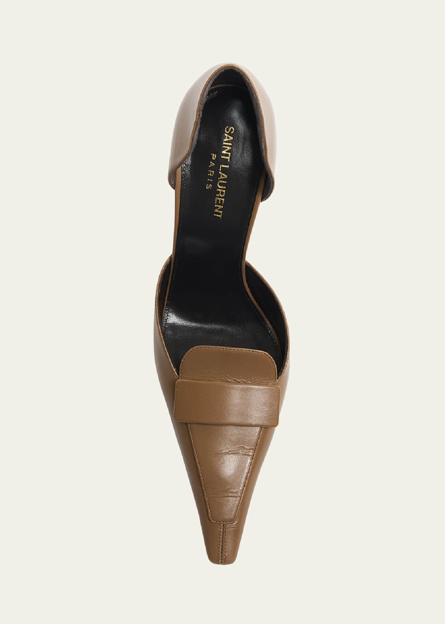 Saint Laurent Leather D'Orsay Loafer Pumps Image 6 of 6