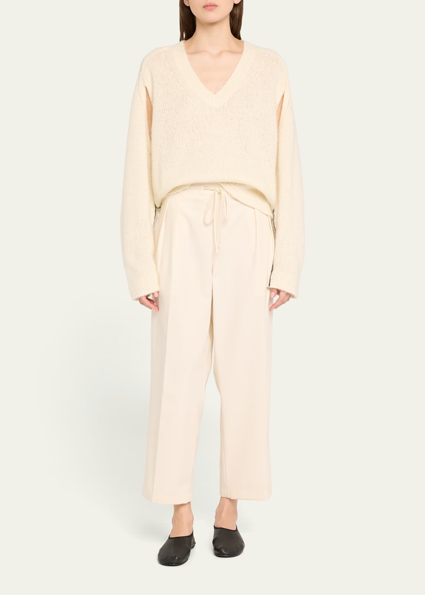 Elasticated Drawstring Cotton Twill Pants