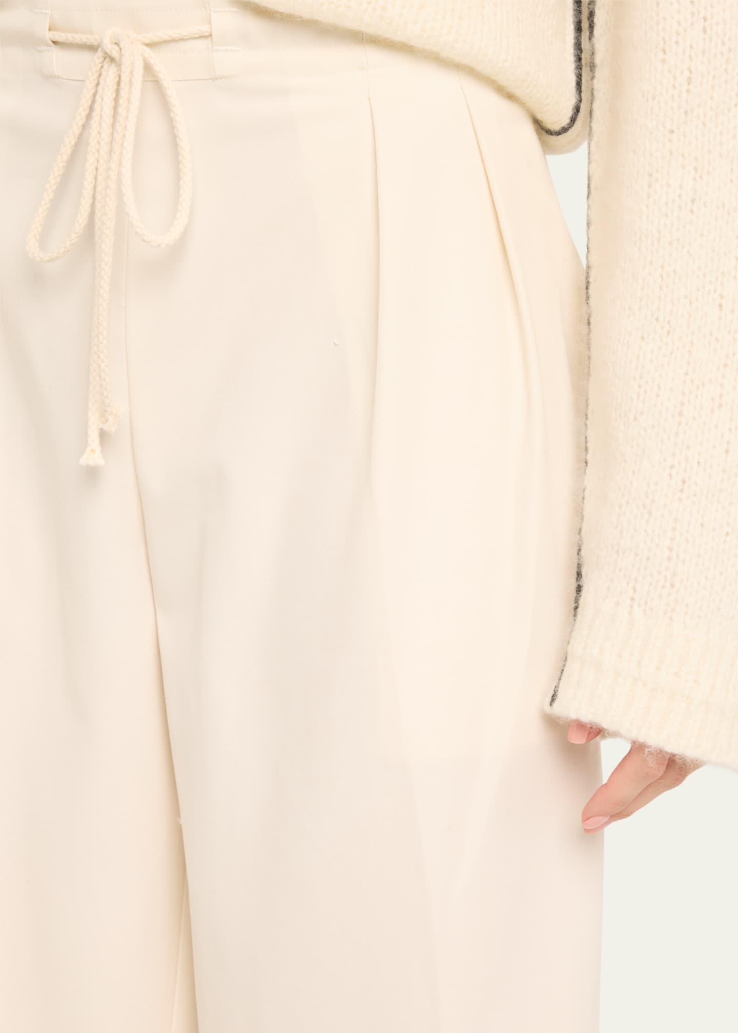 Elasticated Drawstring Cotton Twill Pants