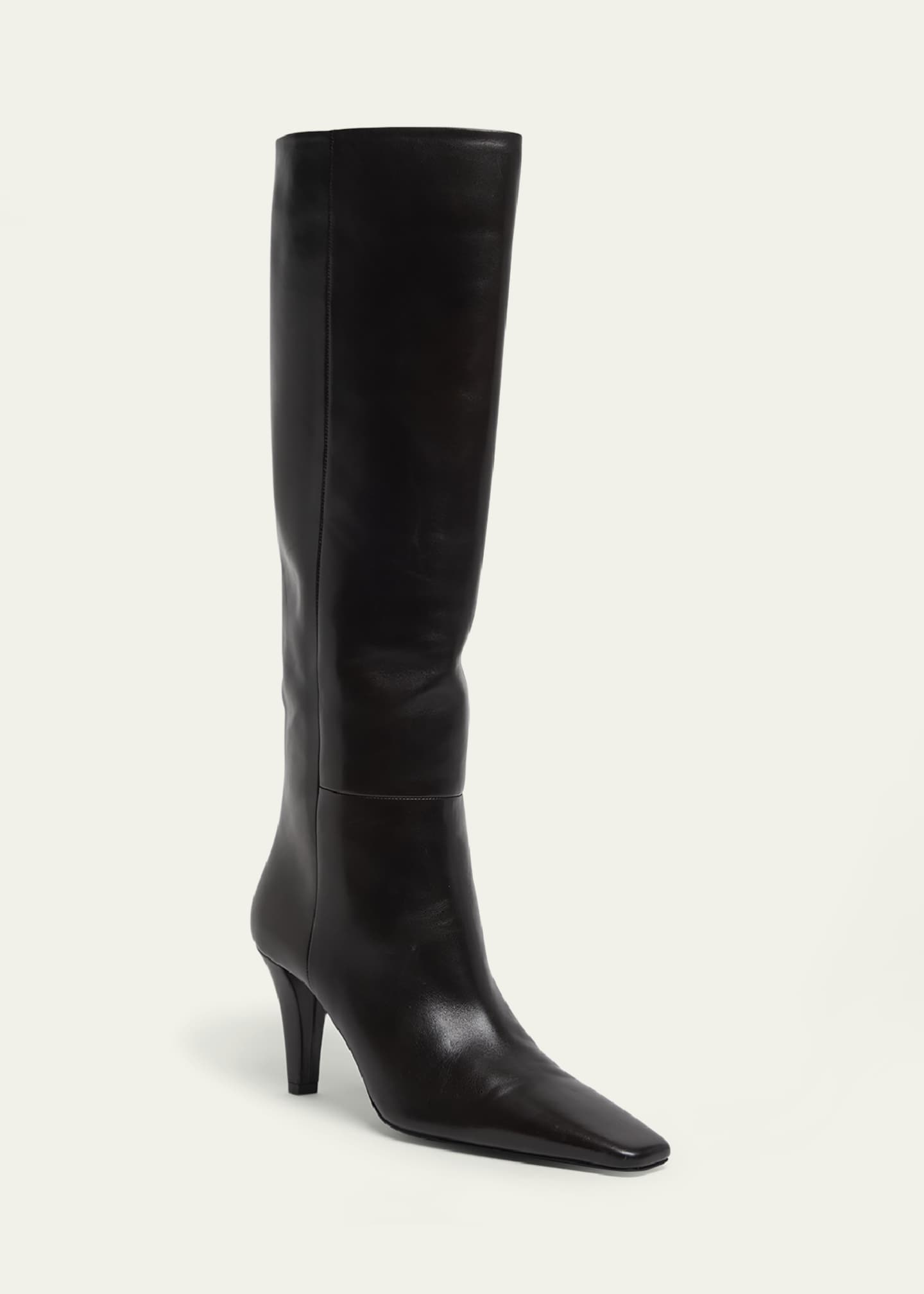 Saint Laurent Jill Calfskin Knee Boots Image 3 of 5