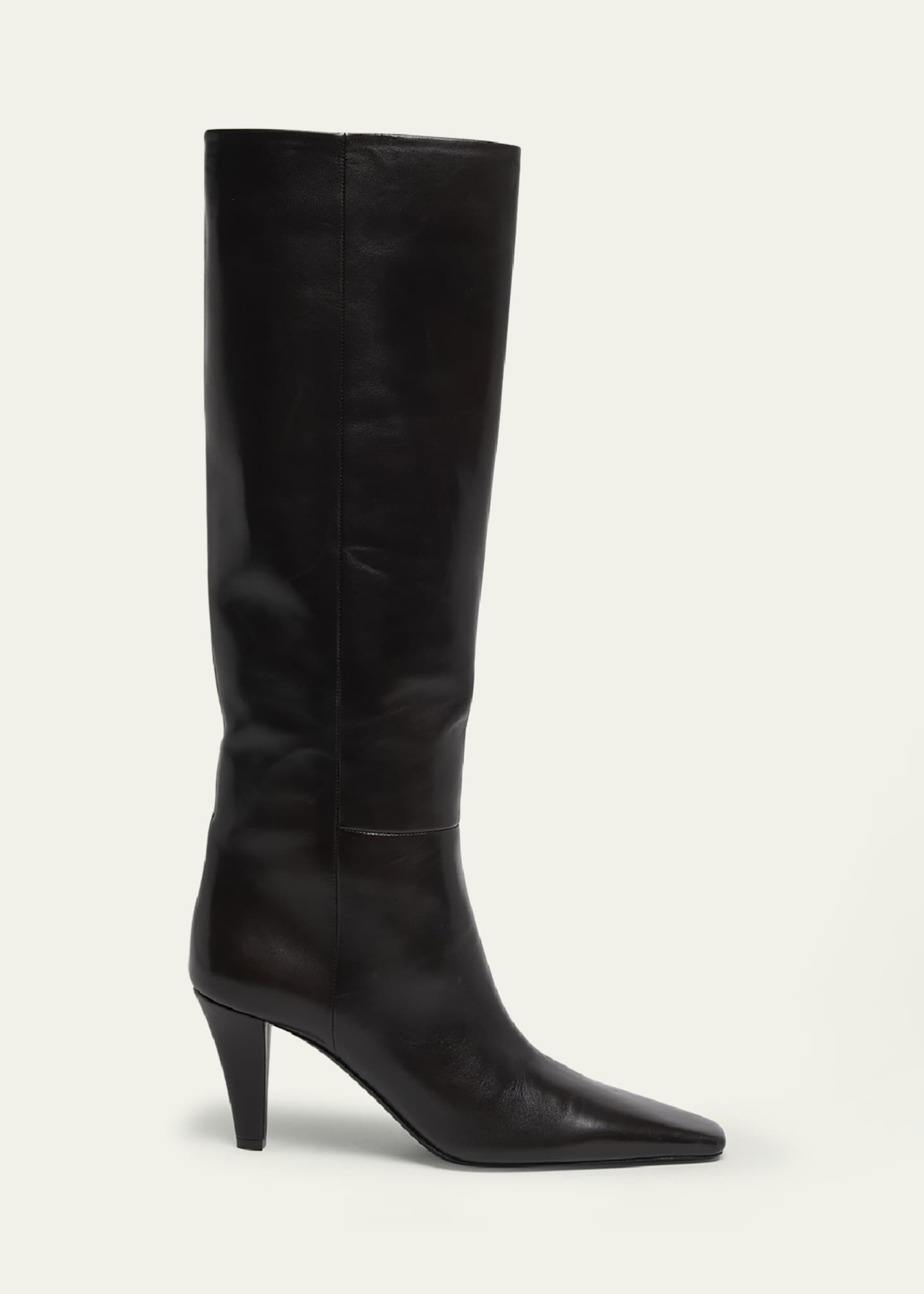 Saint Laurent Jill Calfskin Knee Boots Image 1 of 5