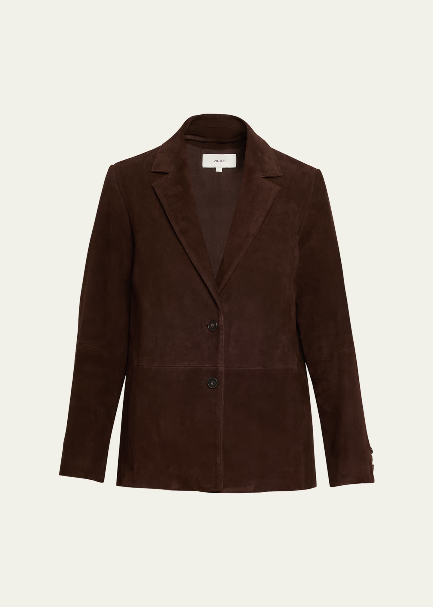Vince Single-Breasted Suede Blazer Image 1 of 5