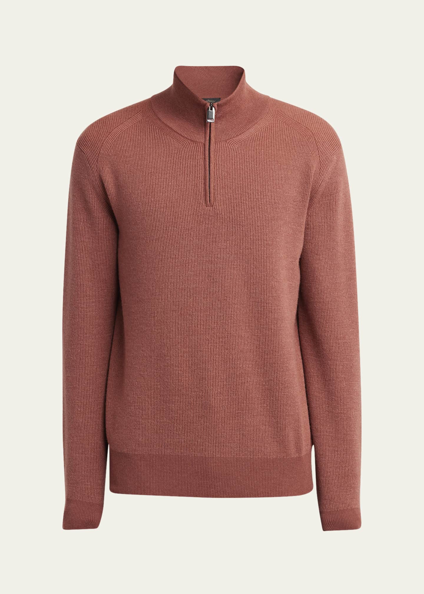 Brioni Men's Cashmere Quarter-Zip Sweater - Bergdorf Goodman