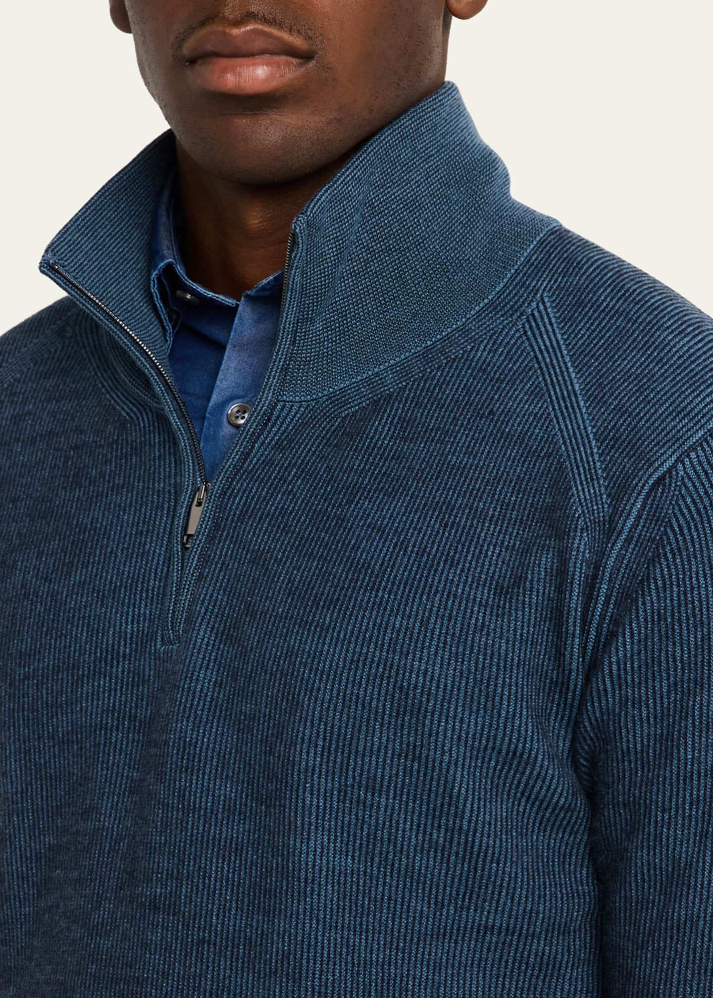 Brioni Men's Cashmere Quarter-Zip Sweater - Bergdorf Goodman