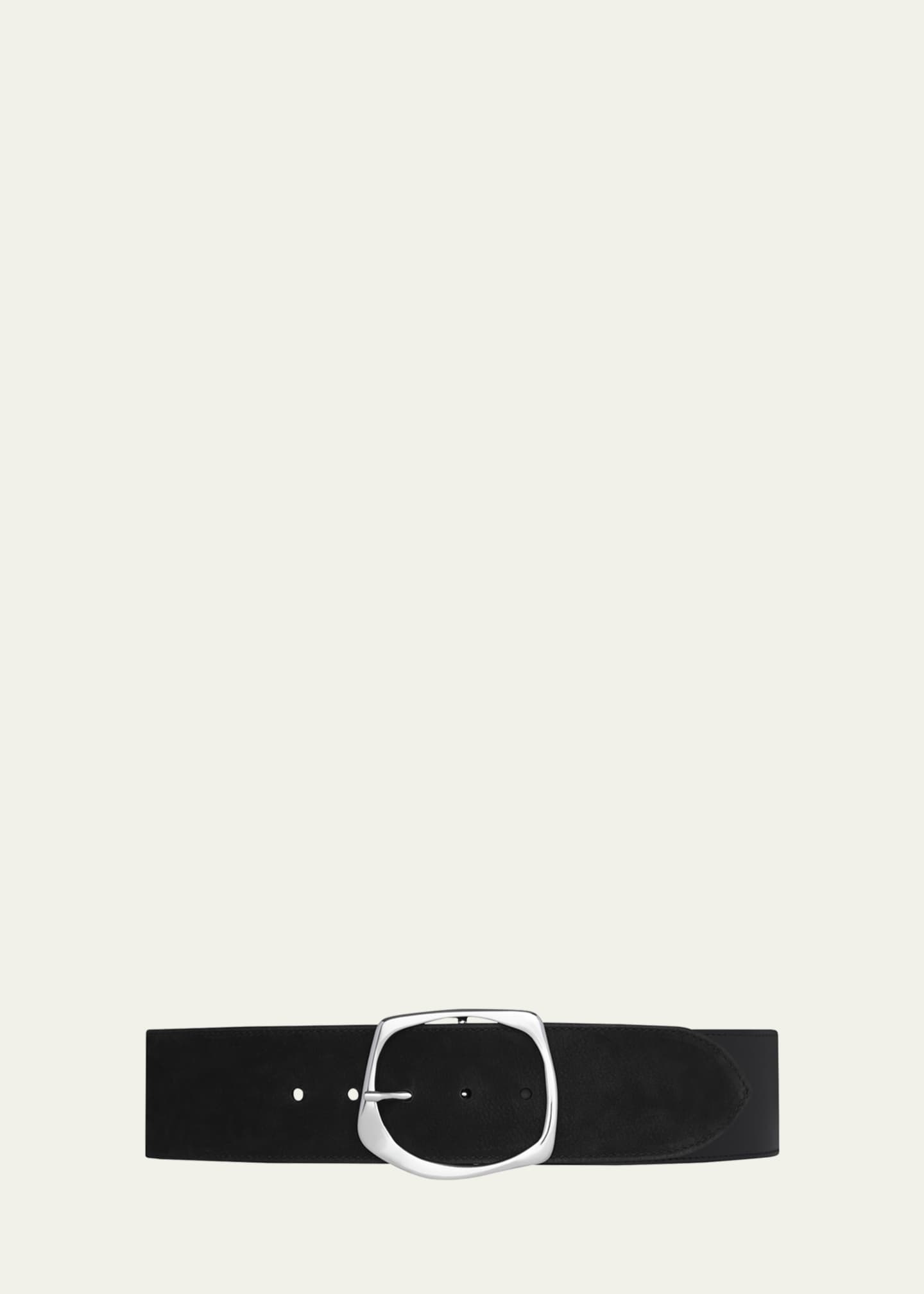 Vaincourt Paris La Petillante Twisted Leather & Suede Belt Image 1 of 2