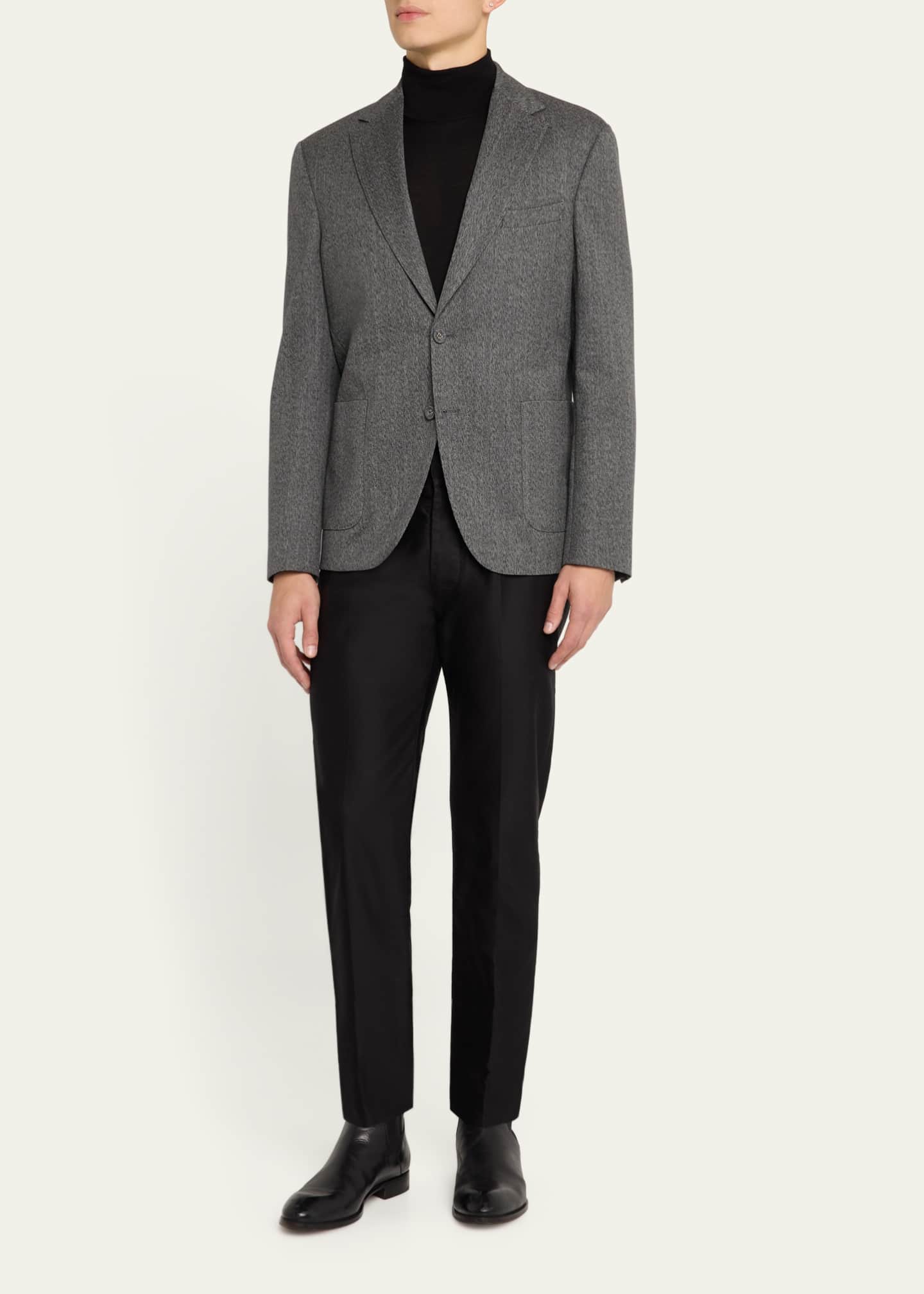 Officine Generale Men's Arthus Herringbone Sport Coat Image 2 of 8