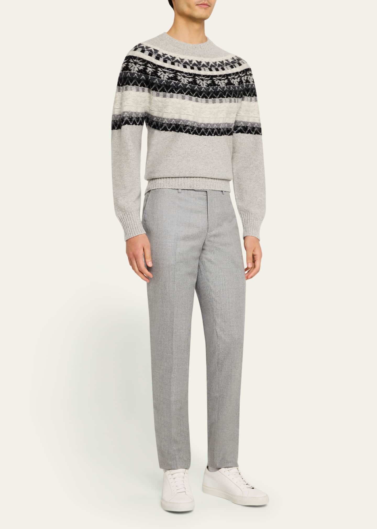 Officine Generale Men's Manolo Fair Isle Wool Sweater Image 2 of 5