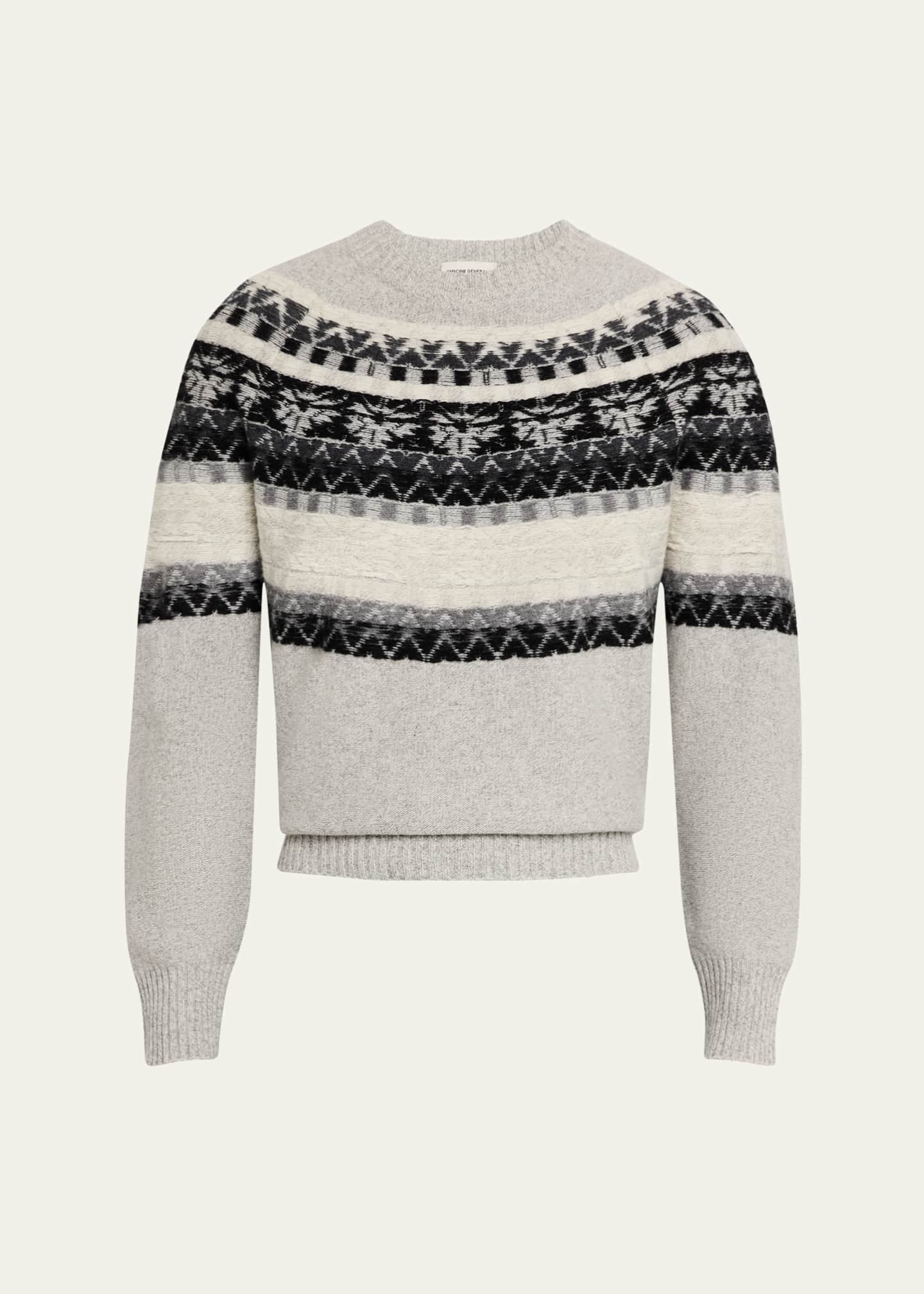 Officine Generale Men's Manolo Fair Isle Wool Sweater Image 1 of 5