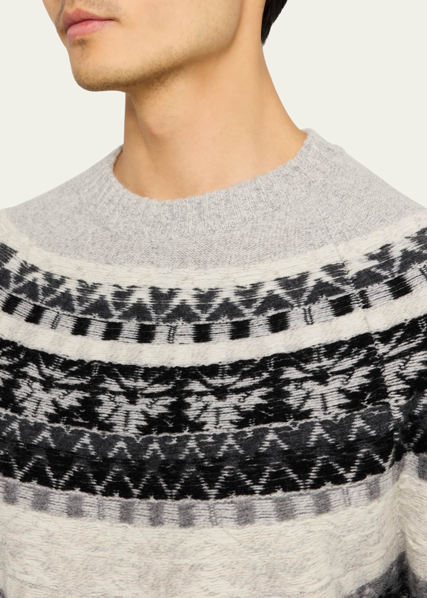 Officine Generale Men's Manolo Fair Isle Wool Sweater Image 5 of 5