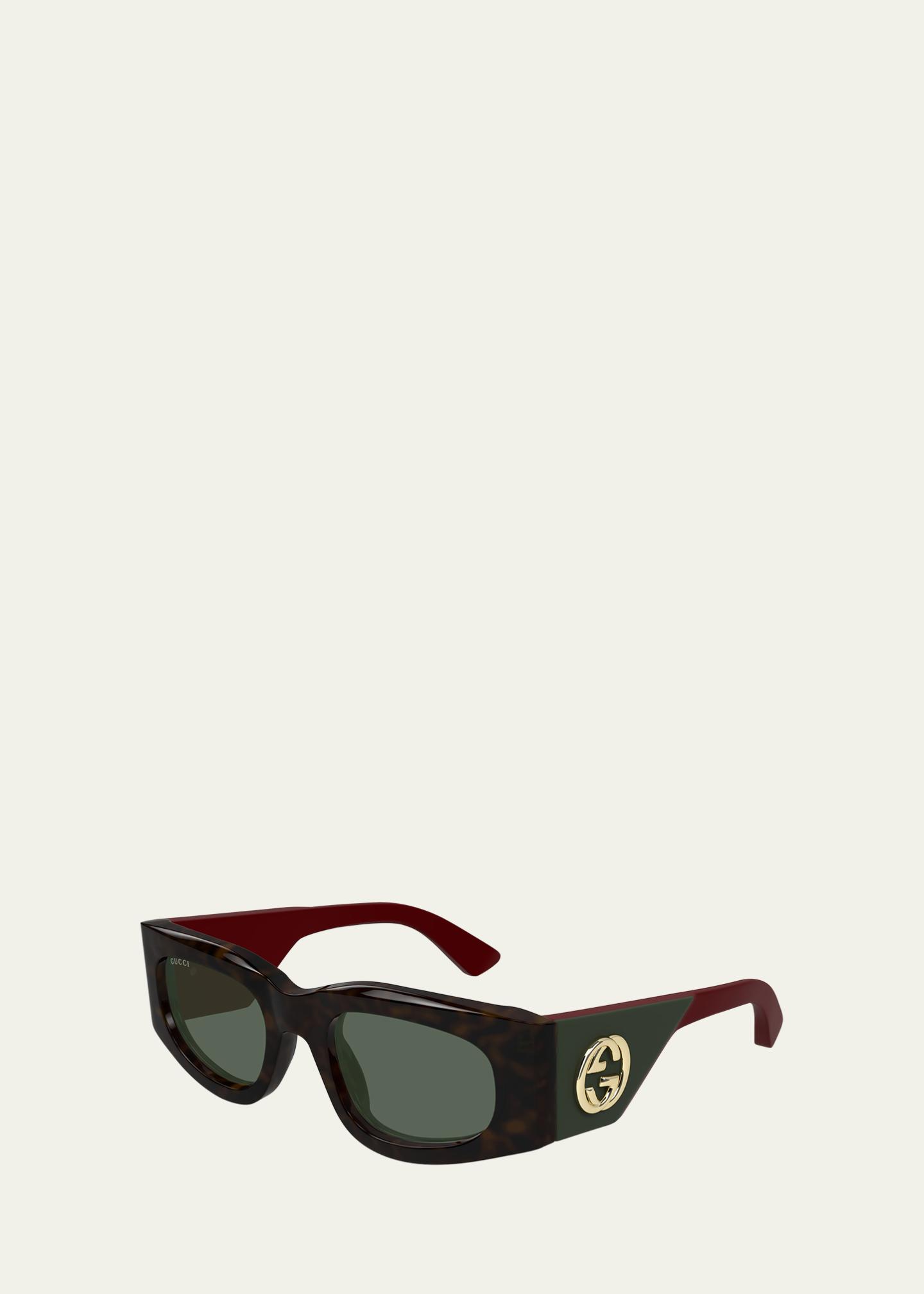 Gucci Rectangle Acetate Sunglasses - Bergdorf Goodman