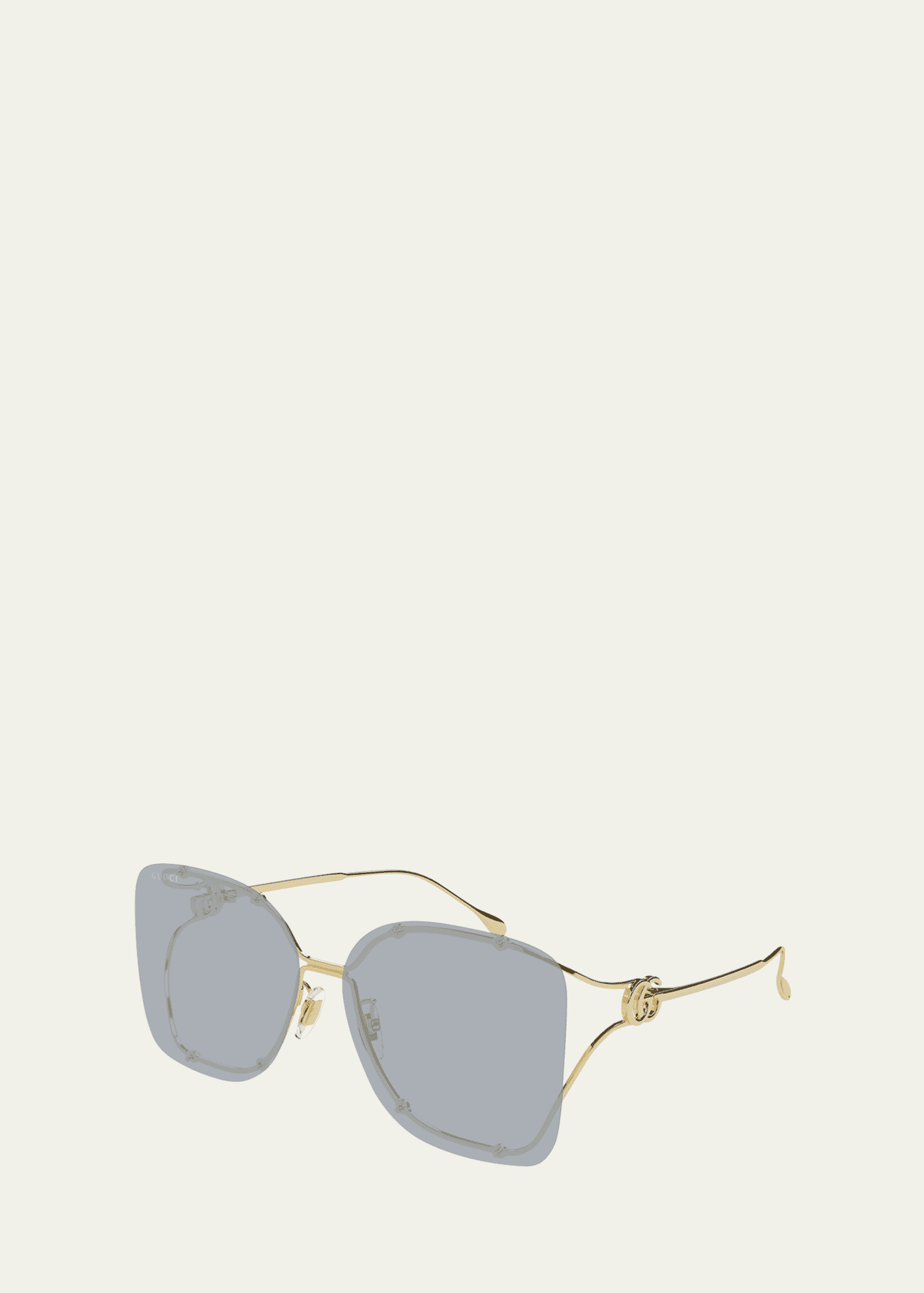 Gucci Rimless Square Metal Sunglasses Image 2 of 2