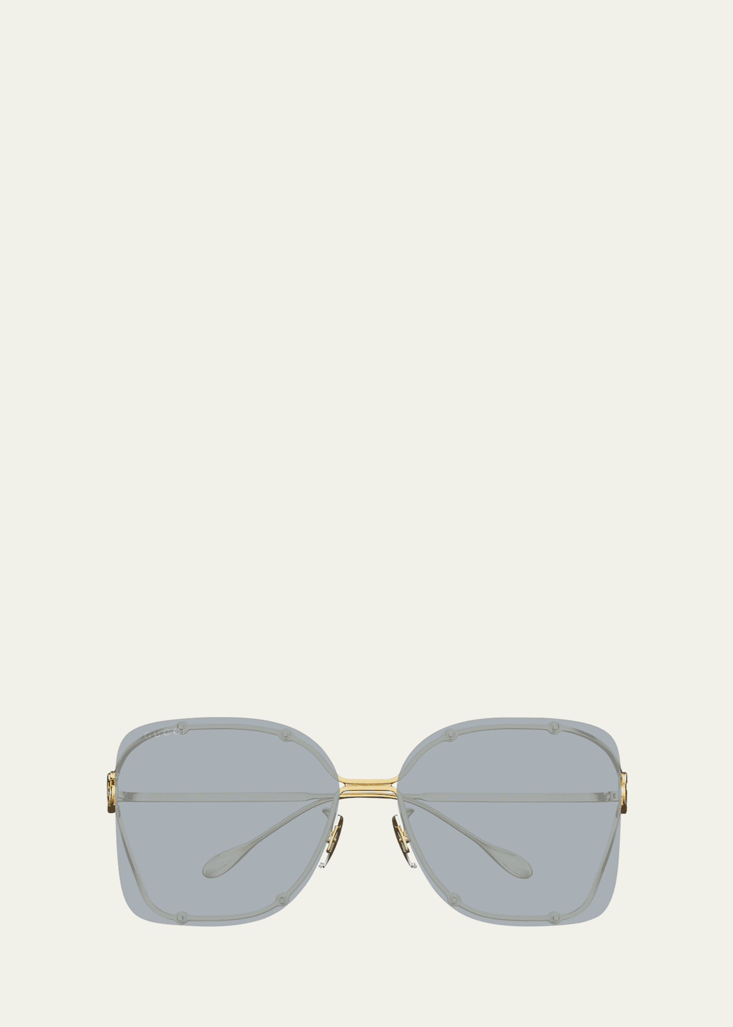 Gucci Rimless Square Metal Sunglasses Image 1 of 2
