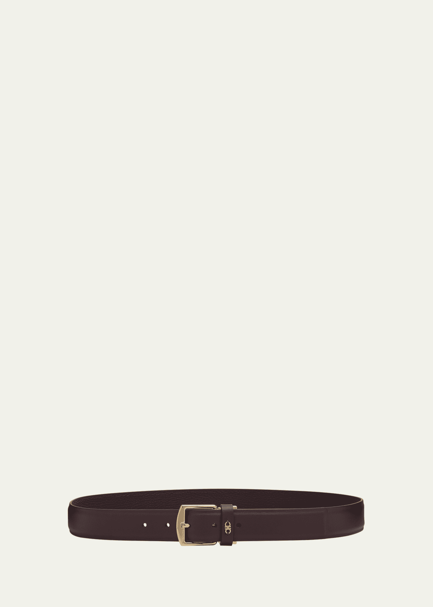 Ferragamo Men's Reversible Hammered Leather Belt Image 1 of 2