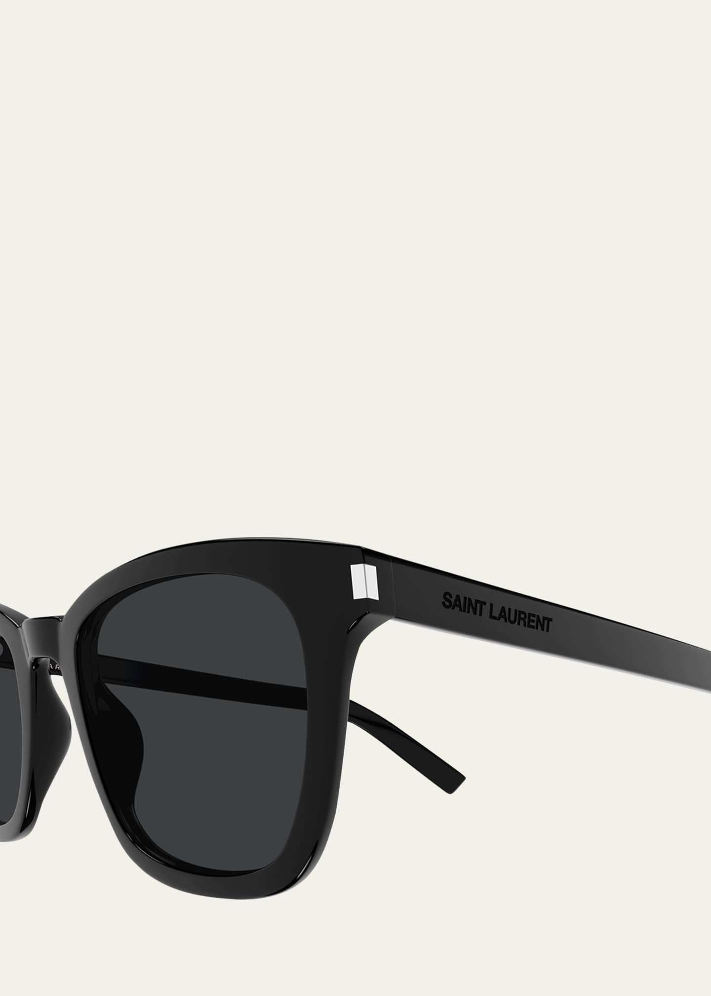 SAINT LAURENT スクエアフレムサンクラス 736455Y9956 1014 Saint Laurent Men's Rectangle Acetate Sunglasses with Logo