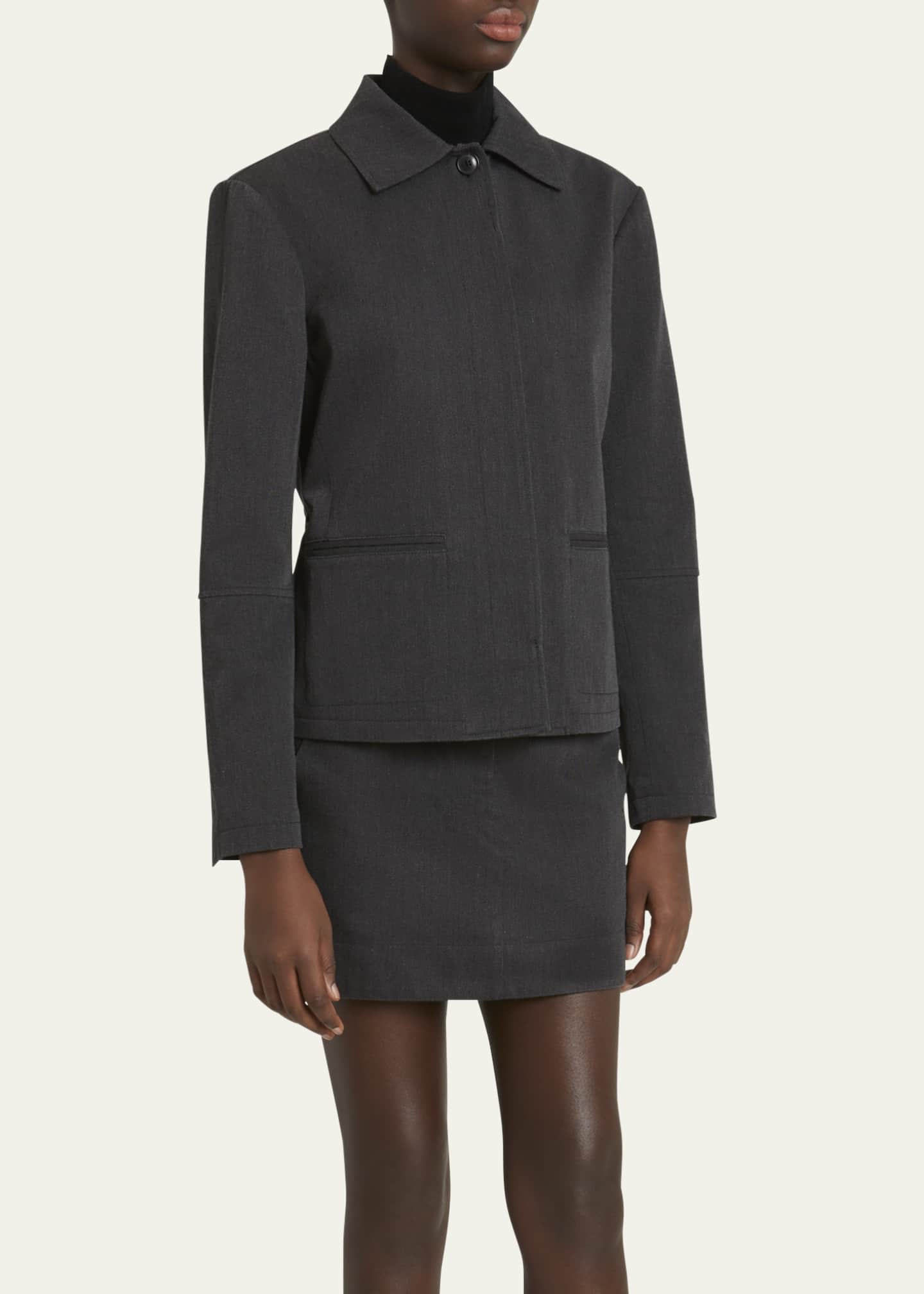 Proenza Schouler White Label Sawyer Gabardine Jacket Image 4 of 5