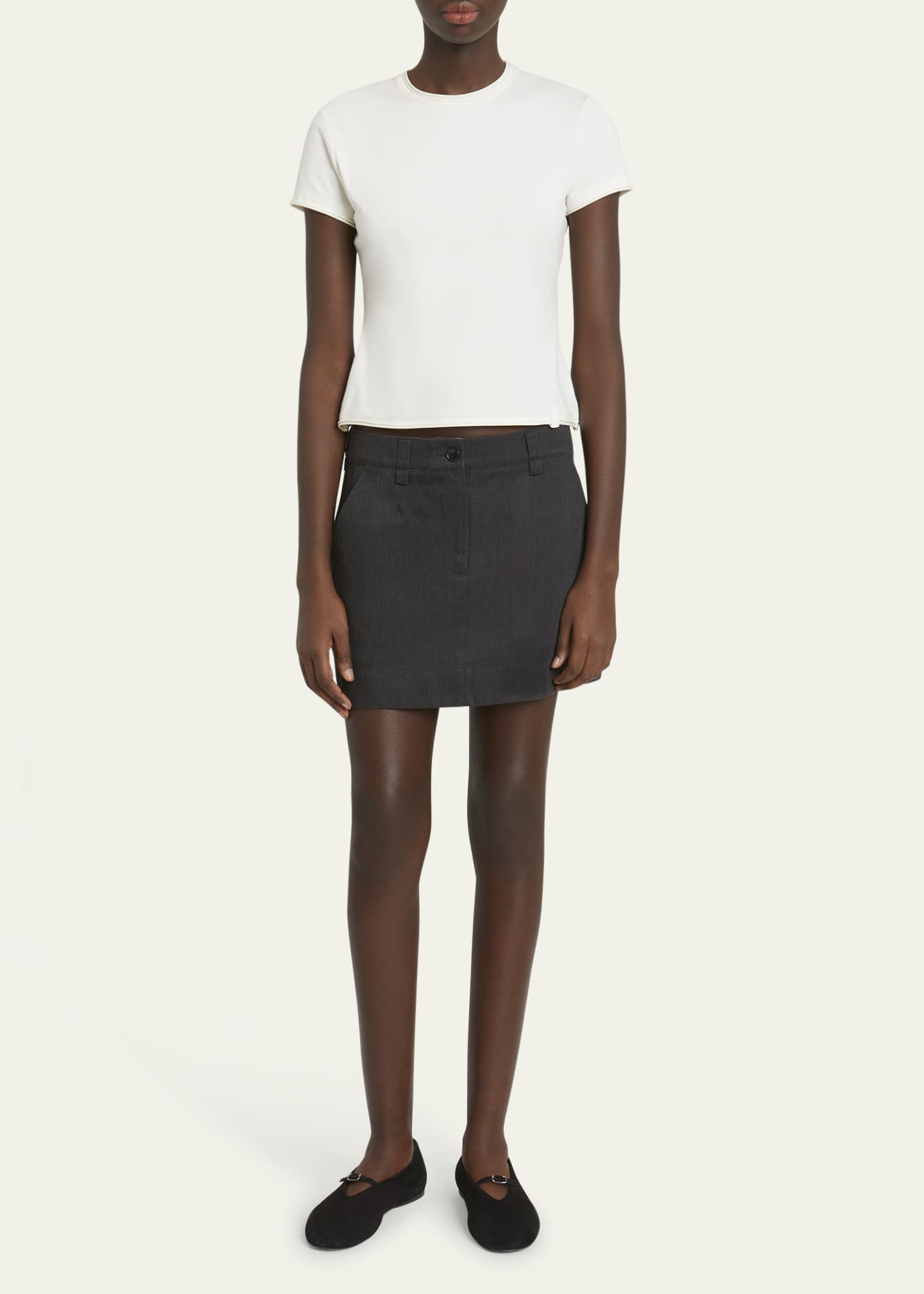Proenza Schouler White Label Silas Straight Mini Skirt Image 2 of 5