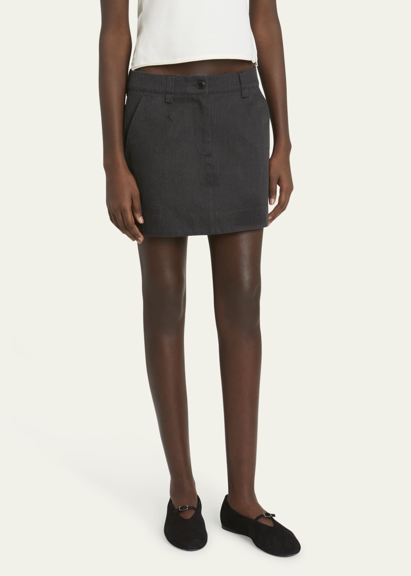Proenza Schouler White Label Silas Straight Mini Skirt Image 4 of 5