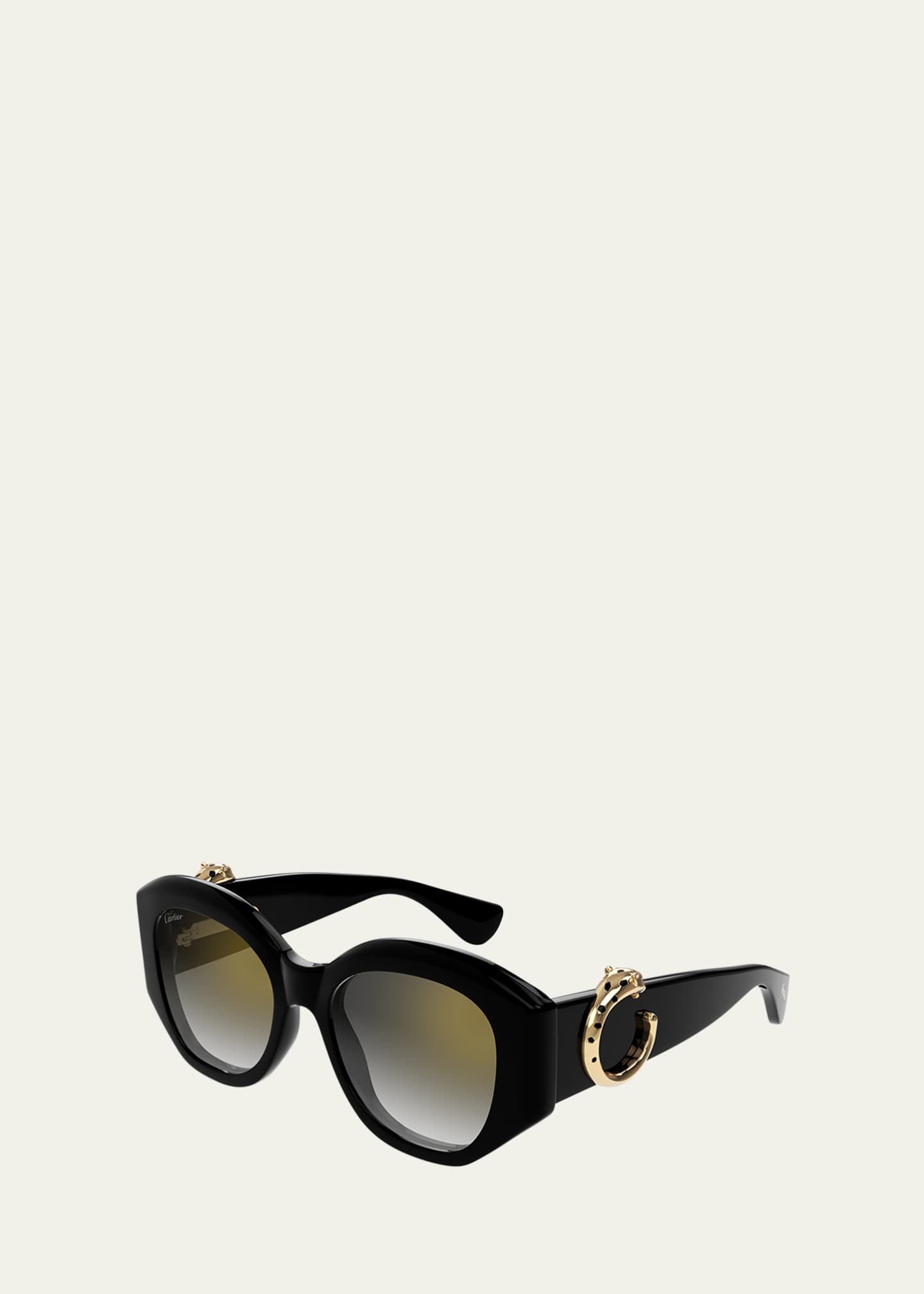 Cartier C-Logo Acetate Butterfly Sunglasses