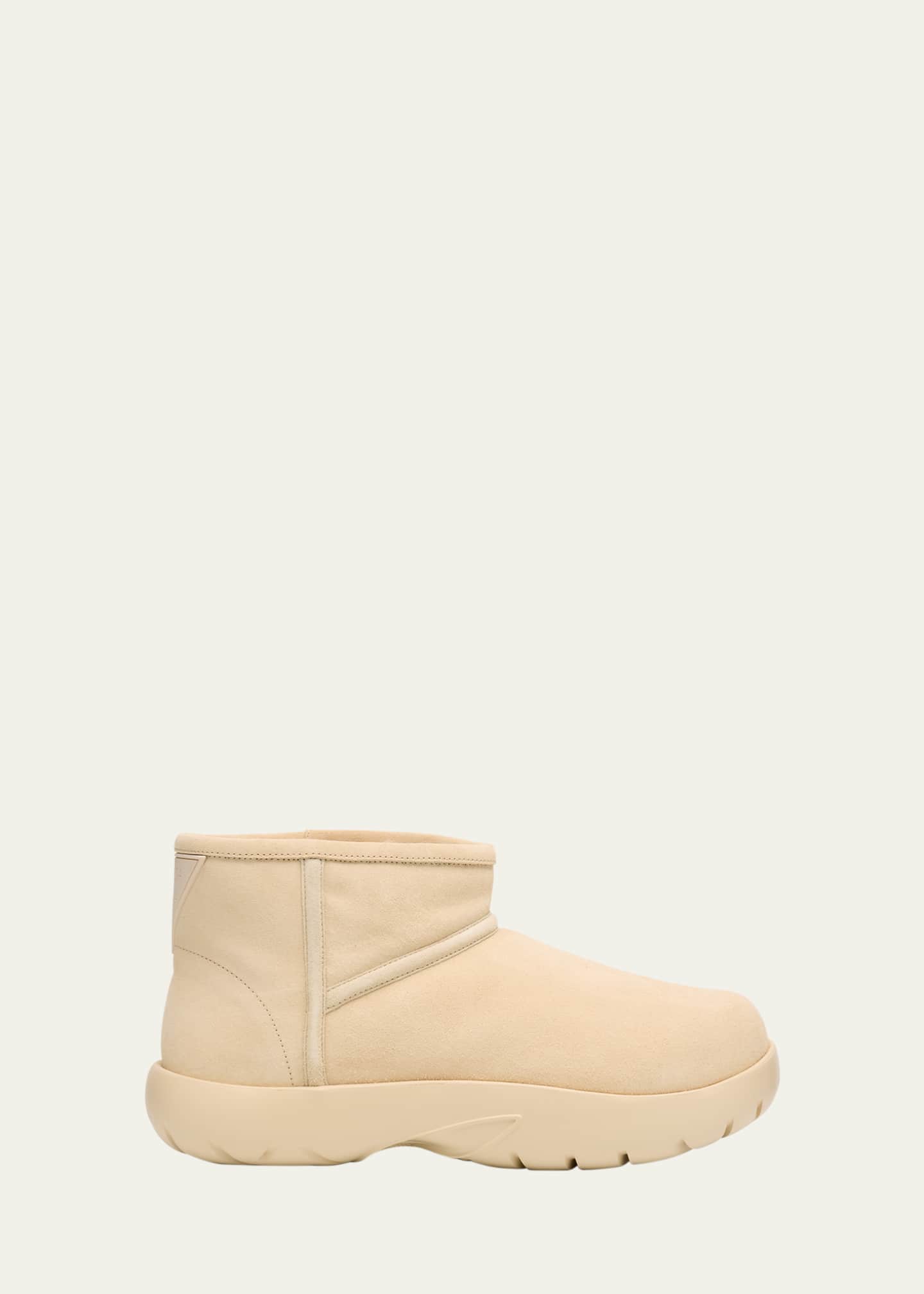 Bottega Veneta Snap Suede Shearling Winter Booties Image 1 of 6
