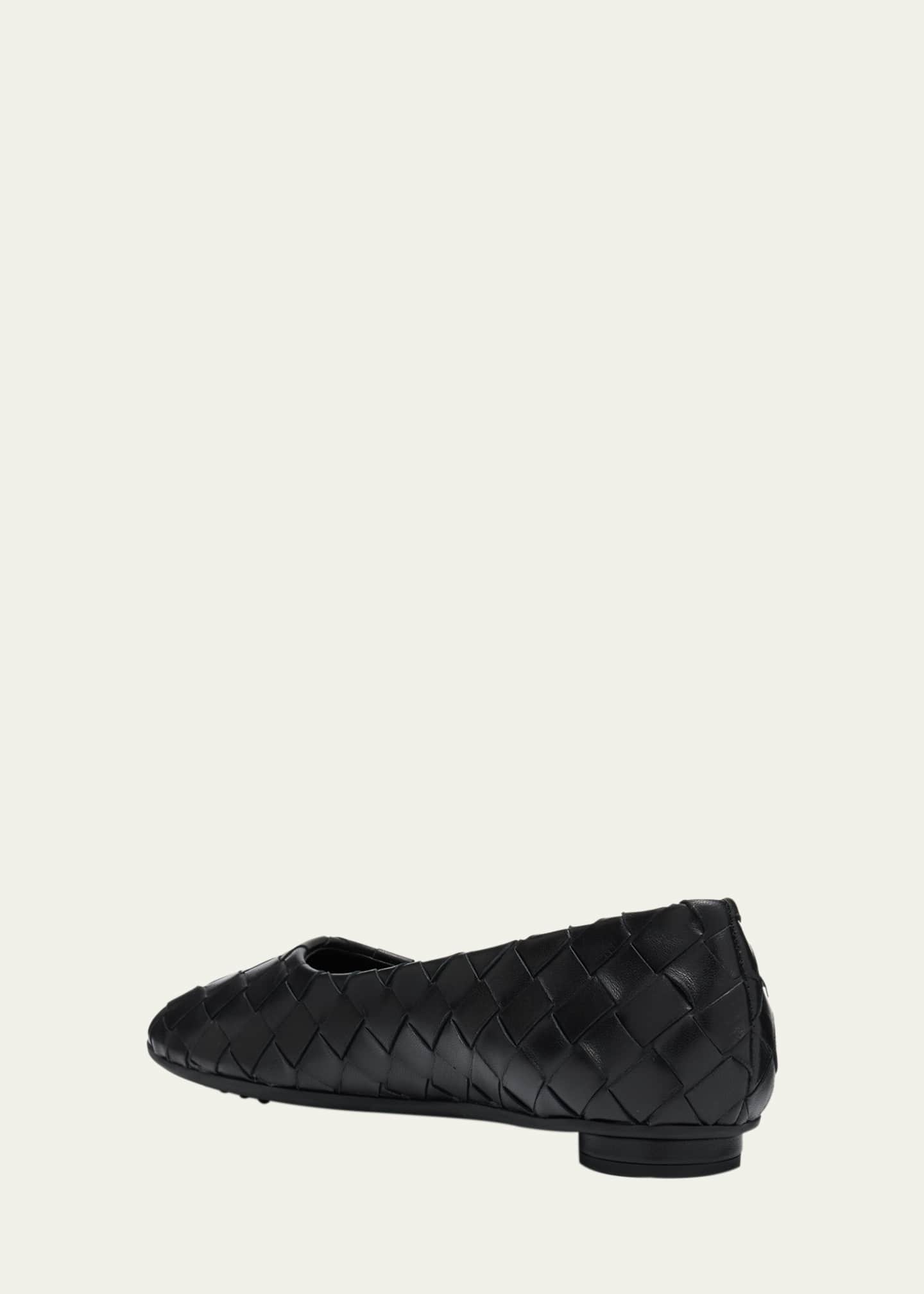 Bottega Veneta Atomic Woven Leather Ballerina Flats Image 4 of 6