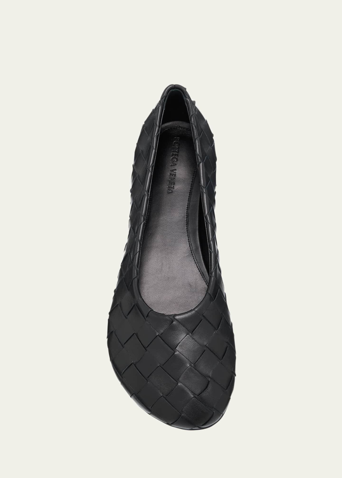 Bottega Veneta Atomic Woven Leather Ballerina Flats Image 6 of 6