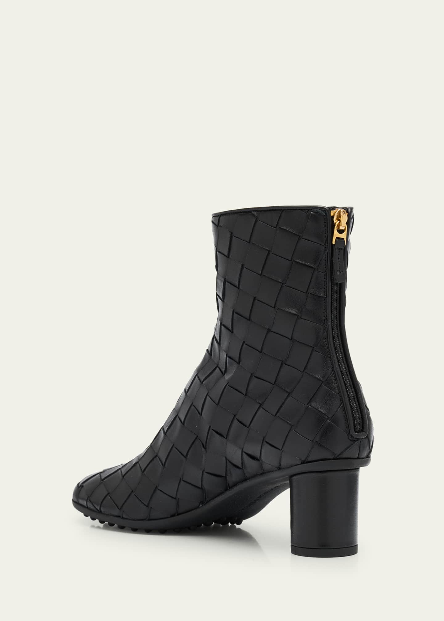 Woven leather booties best sale