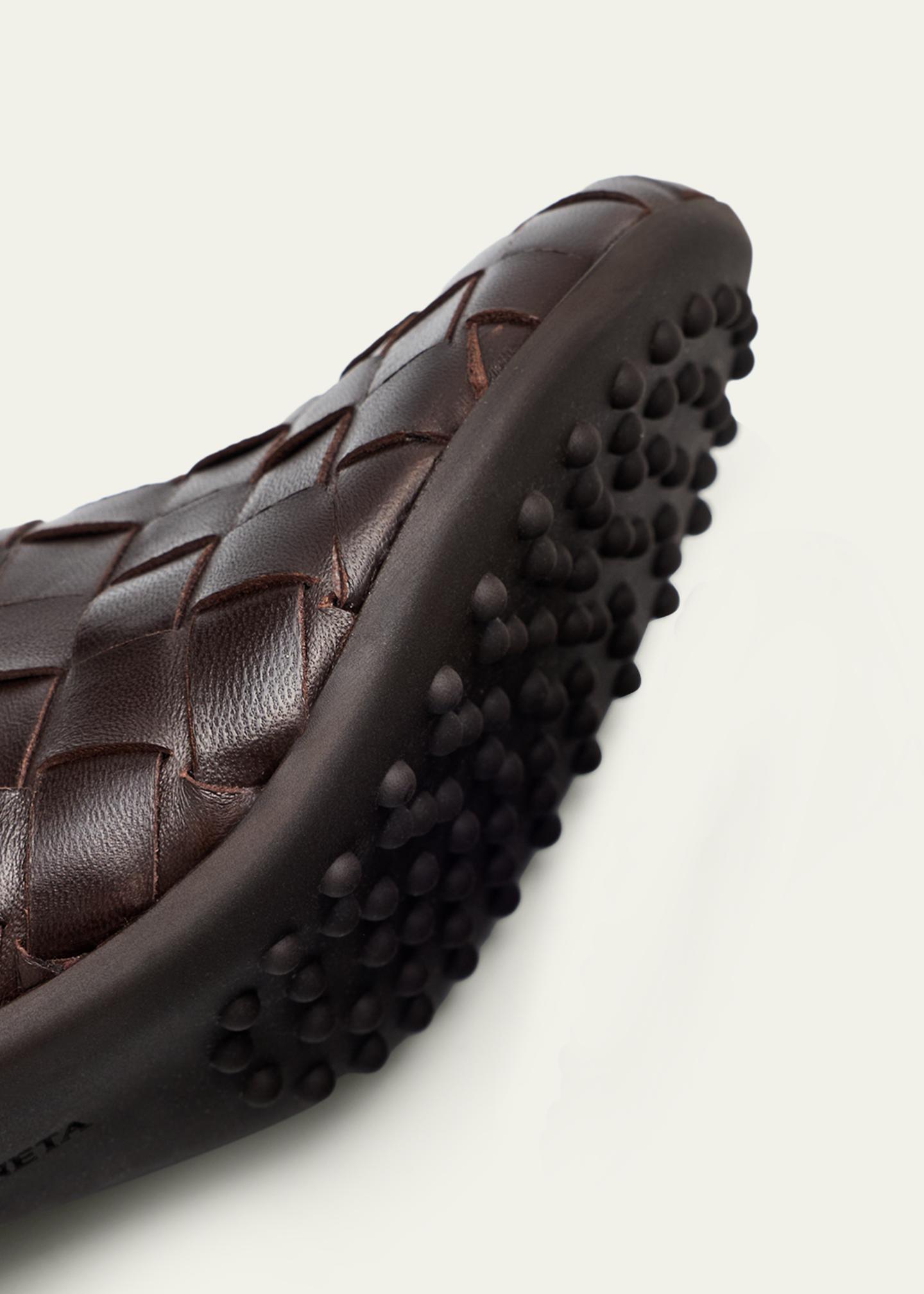 Bottega Veneta Atomic Woven Leather Cylinder-Heel Booties