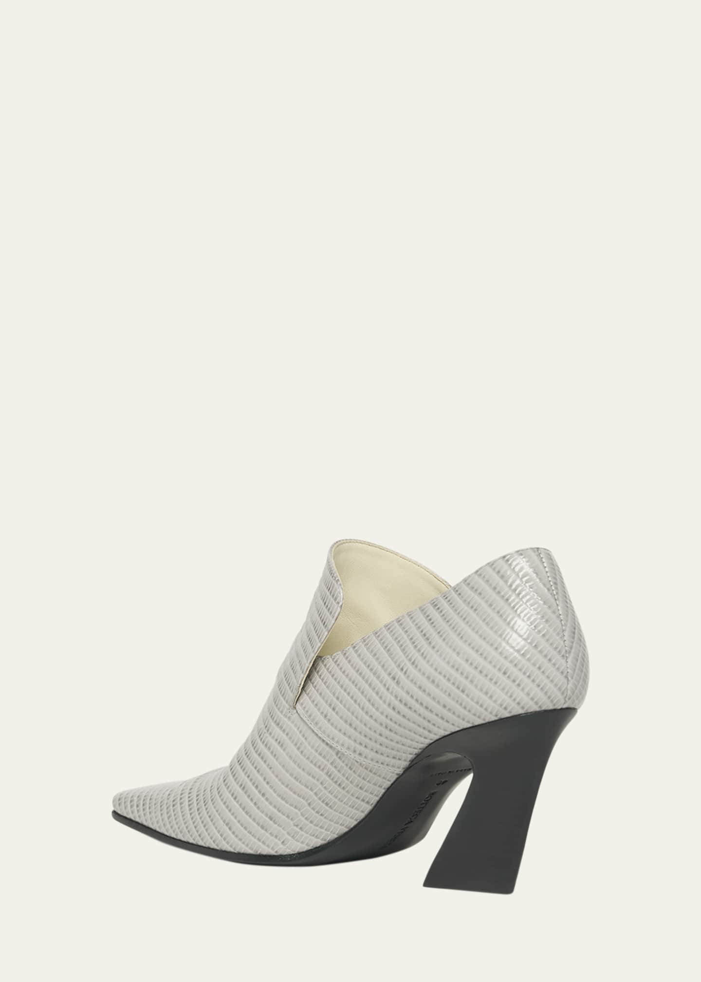 Bottega Veneta Lewis Lizard-Embossed Loafer Pumps Image 4 of 5