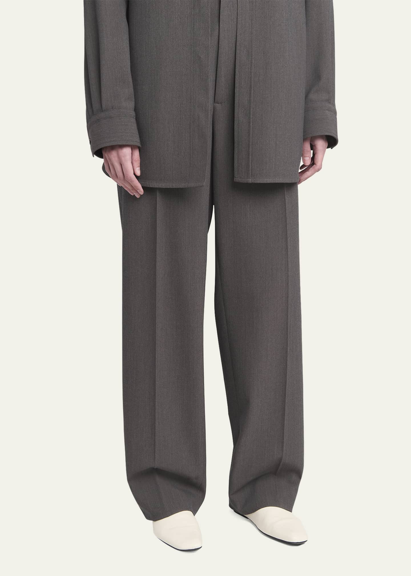Bottega Veneta Leather Foldable-Back Slipper Loafers Image 2 of 5