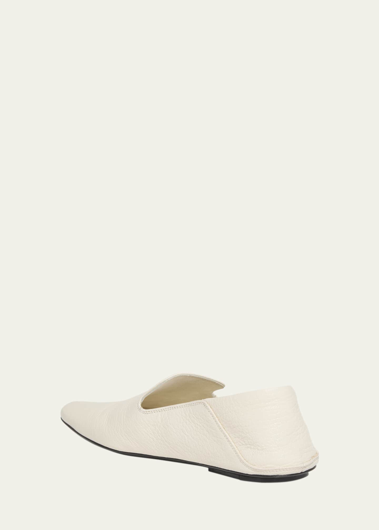 Bottega Veneta Leather Foldable-Back Slipper Loafers Image 4 of 5