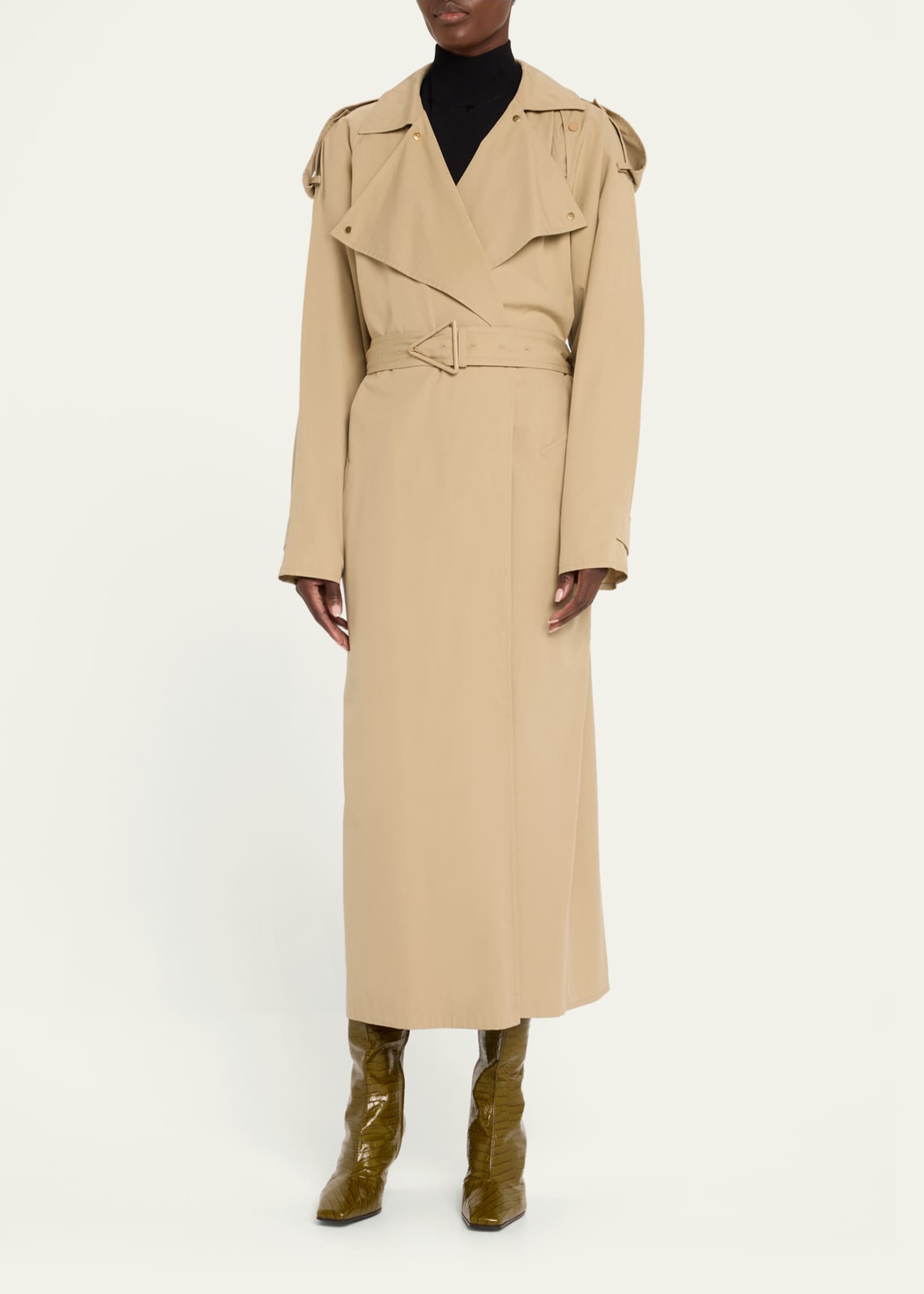Bottega Veneta Lewis Croco Knee Boots Image 3 of 6