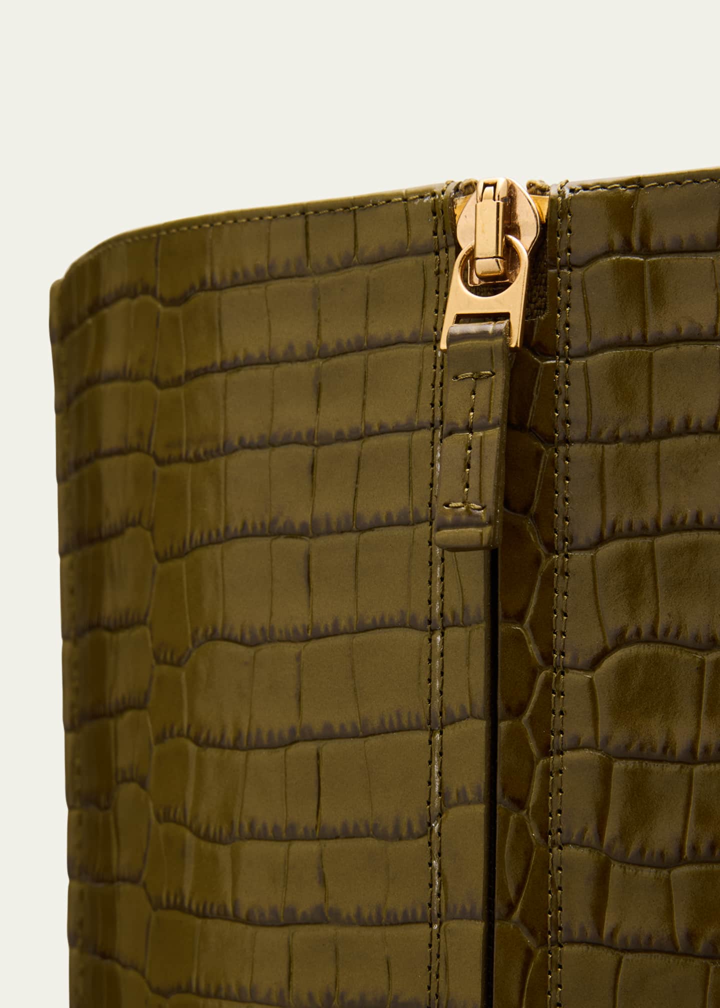 Bottega Veneta Lewis Croco Knee Boots Image 6 of 6