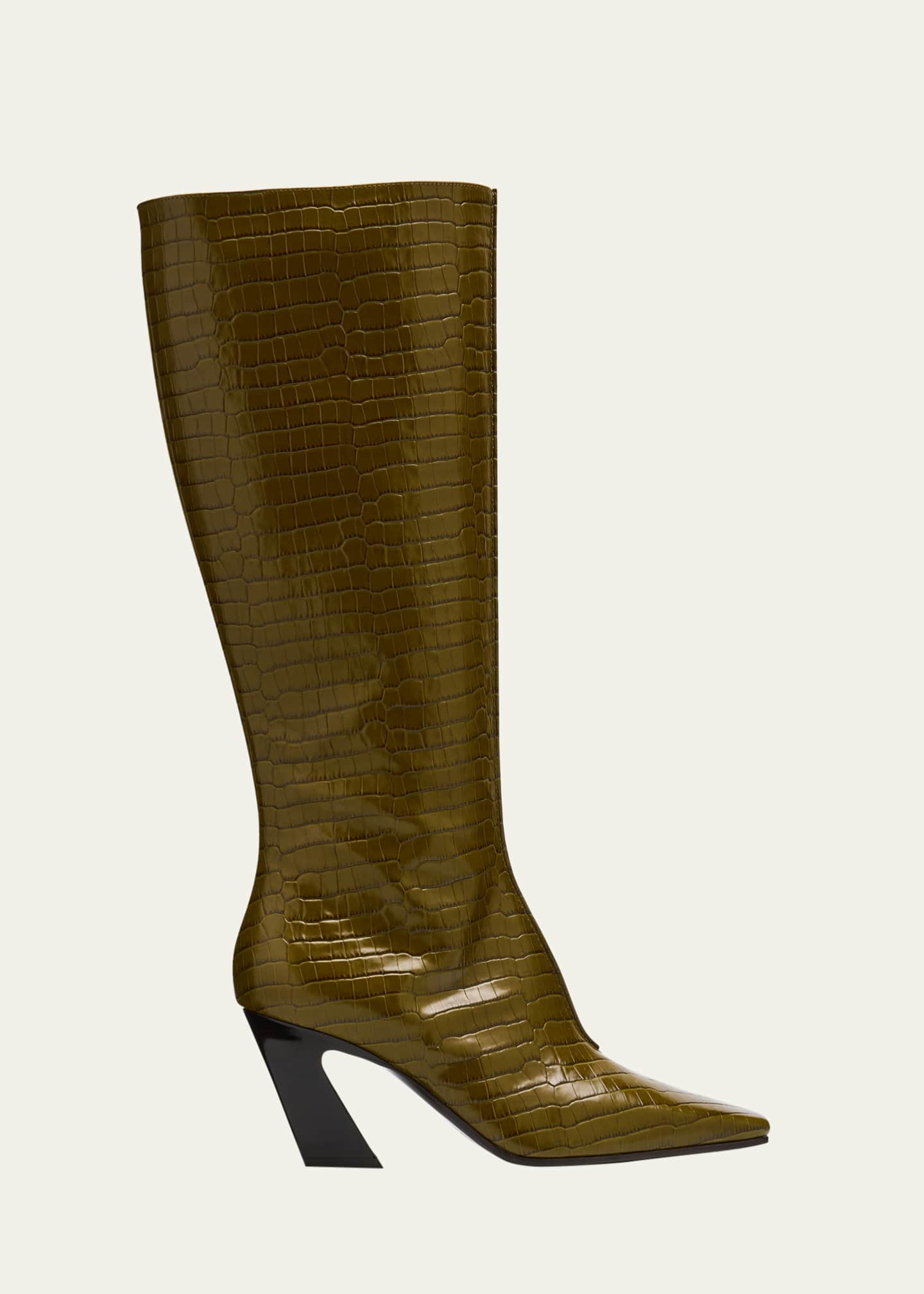 Bottega Veneta Lewis Croco Knee Boots Image 1 of 6