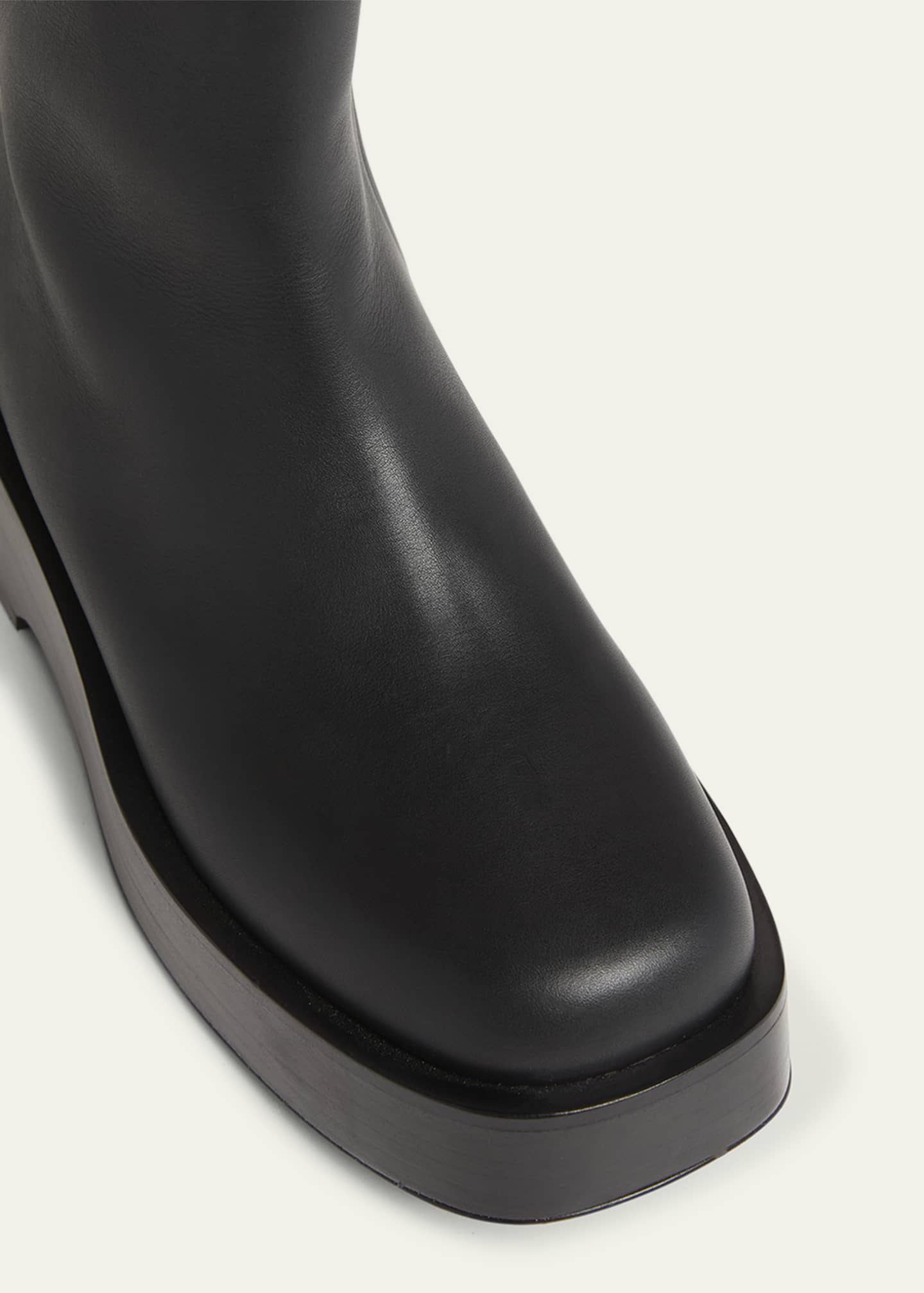 Bottega Veneta Torino Leather Moto Ankle Boots Image 3 of 3