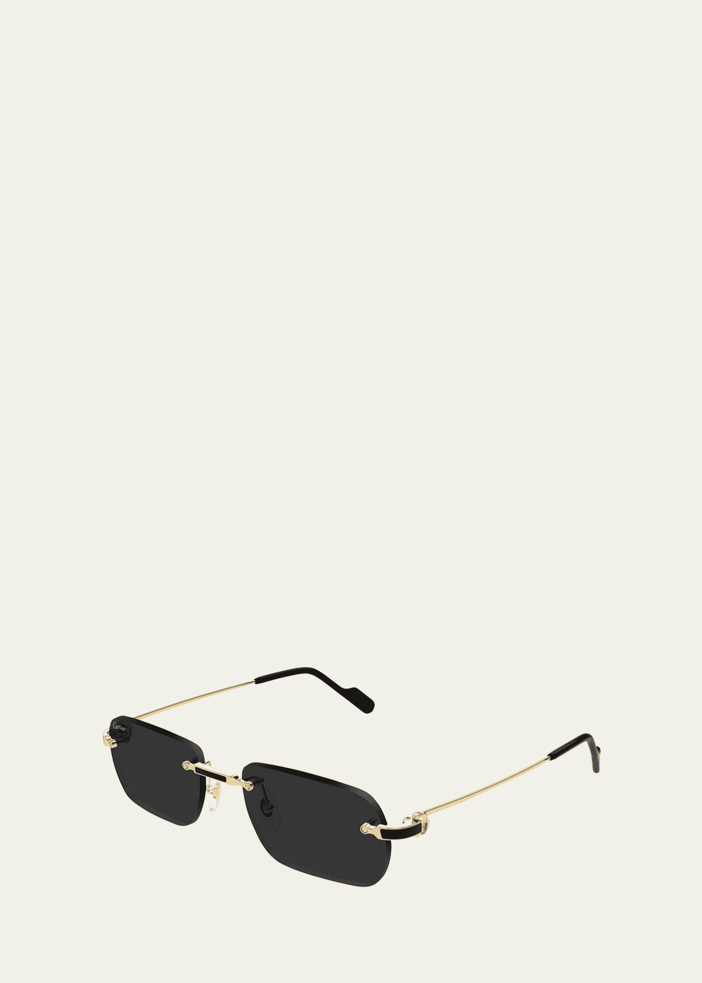 Cartier Men's Nylon and Metal Oval Sunglasses Image 2 of 3