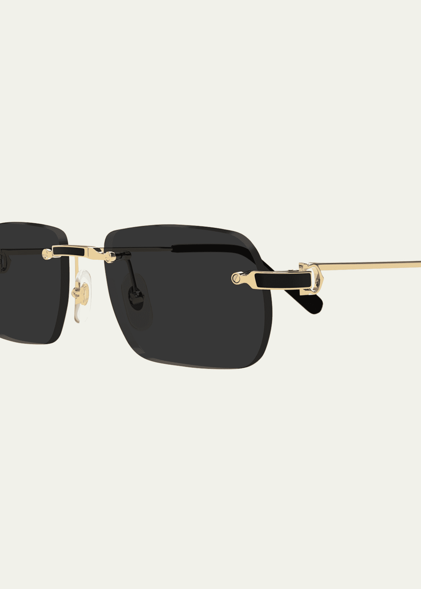 Cartier Men's Nylon and Metal Oval Sunglasses Image 3 of 3