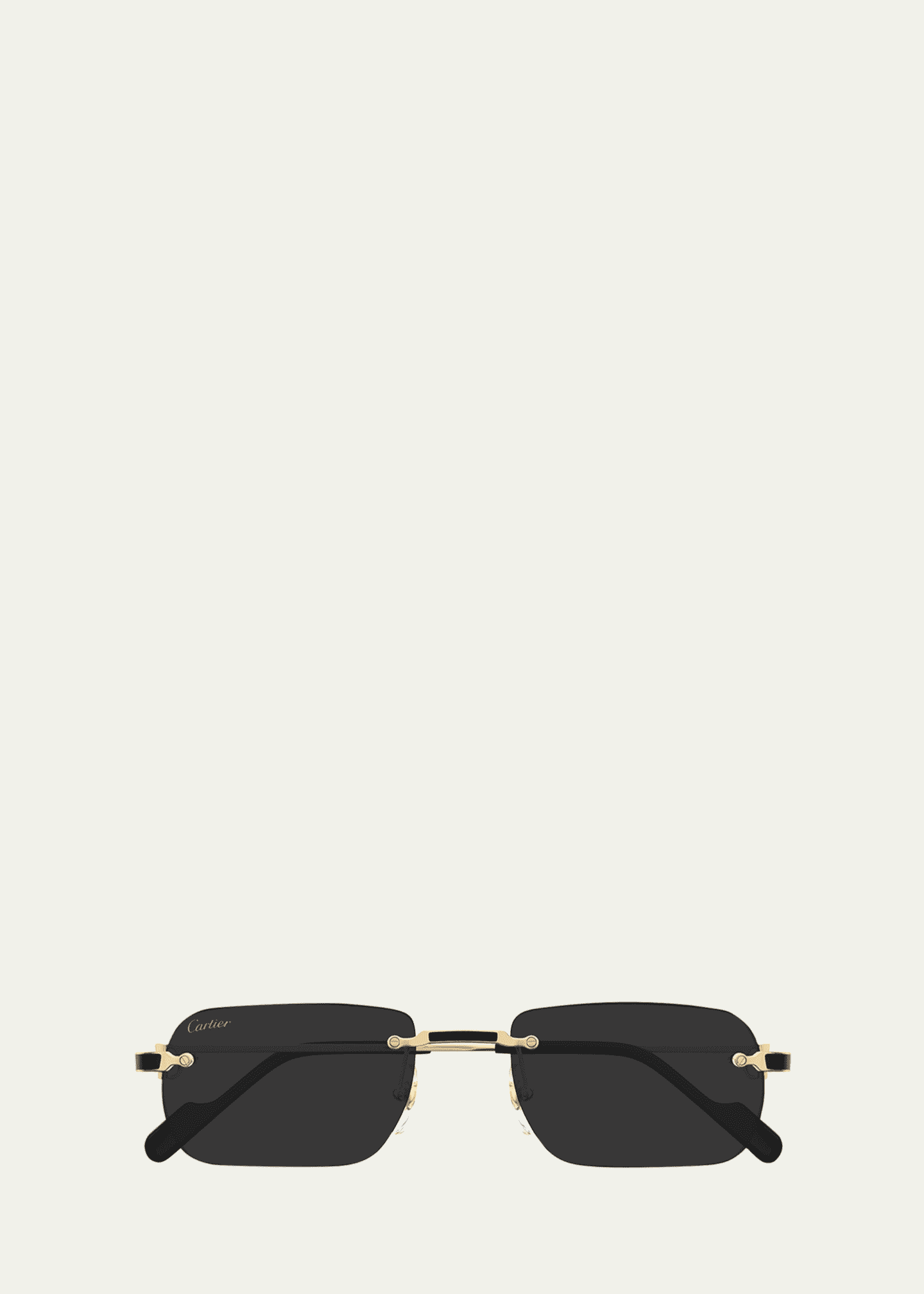 Cartier Men's Nylon and Metal Oval Sunglasses Image 1 of 3