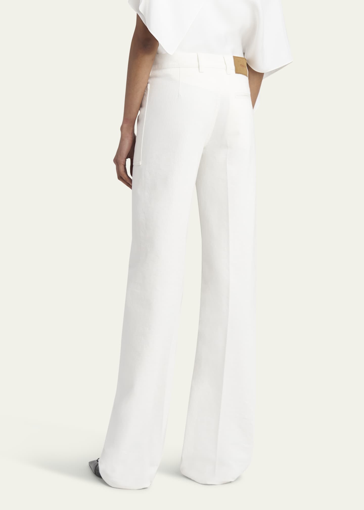 Ferragamo High-Rise Midweight Denim Straight-Leg Pants Image 3 of 5