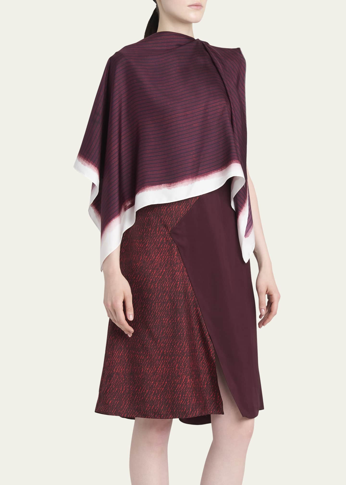 Ferragamo Mixed-Print Mouline Twill Dress Image 4 of 5