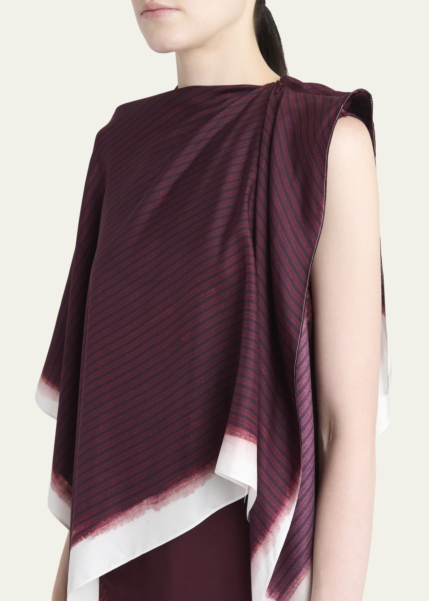 Ferragamo Mixed-Print Mouline Twill Dress Image 5 of 5