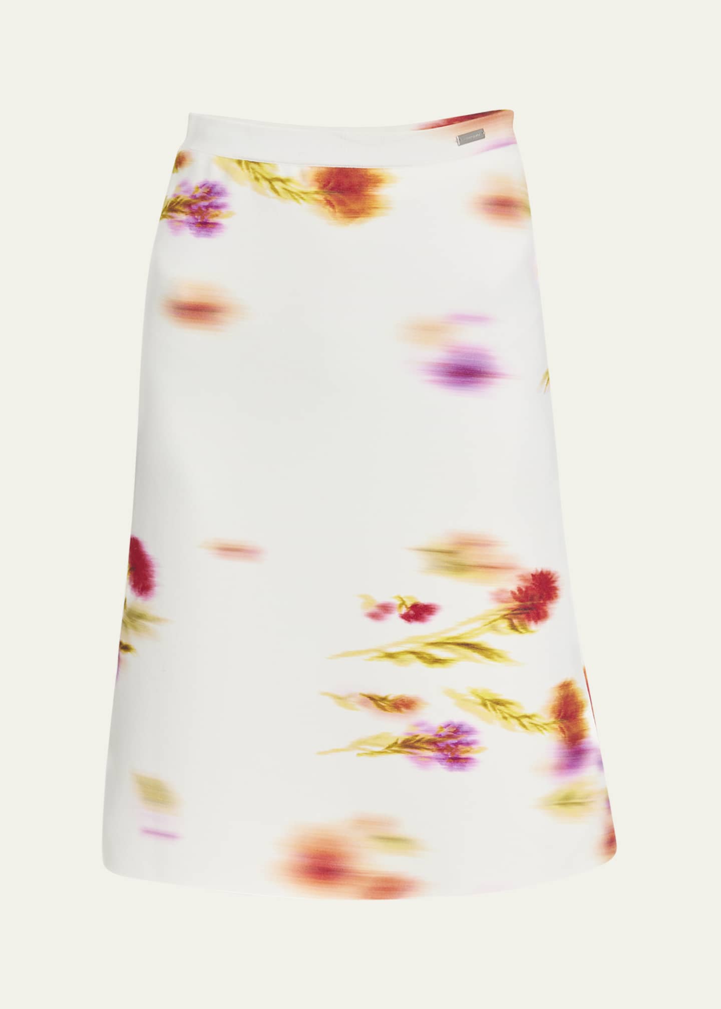 Ferragamo Floral Print Poplin Skirt Image 1 of 5