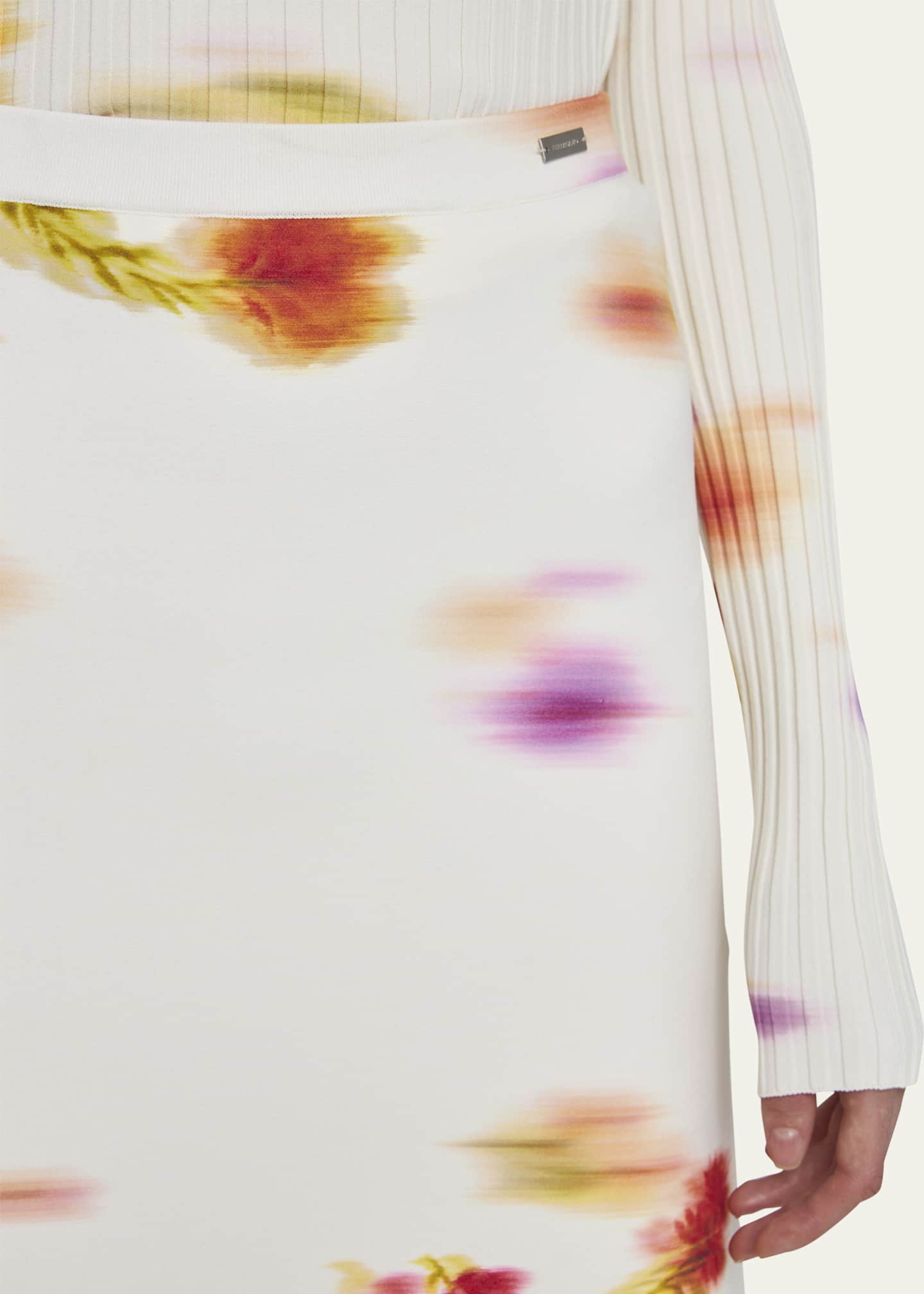 Ferragamo Floral Print Poplin Skirt Image 5 of 5