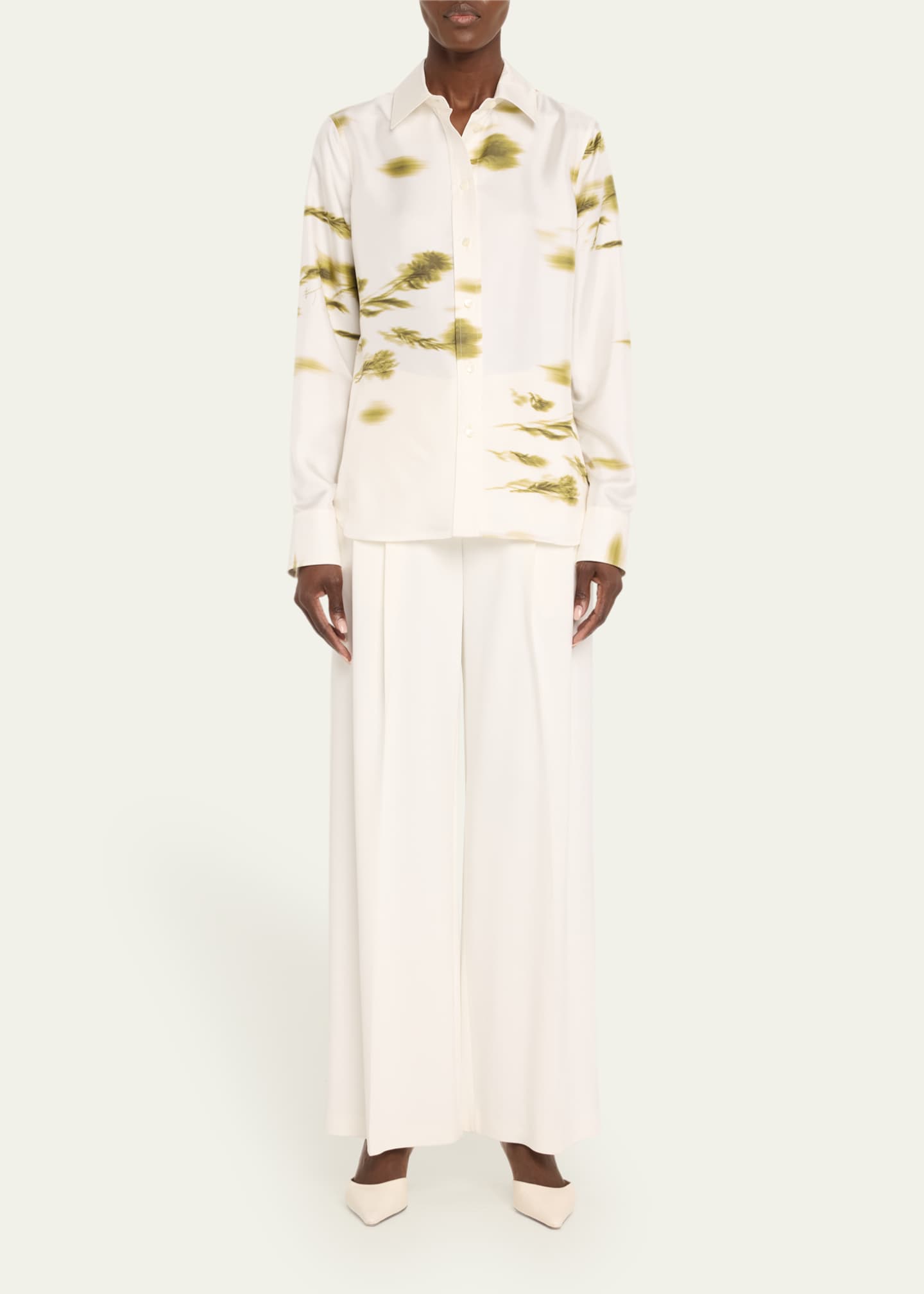 Ferragamo Blossom Flower Silk Twill Blouse Image 2 of 5