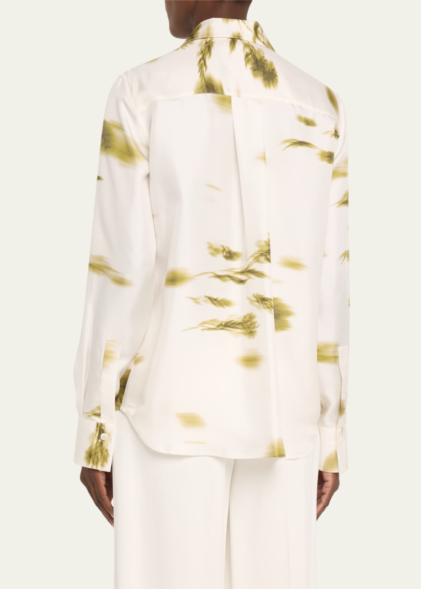 Ferragamo Blossom Flower Silk Twill Blouse Image 3 of 5