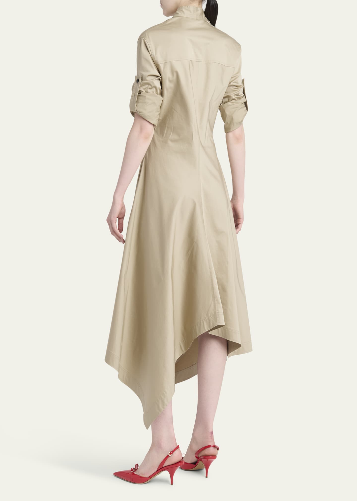 Ferragamo Handkerchief Cotton Poplin Dress Image 3 of 5