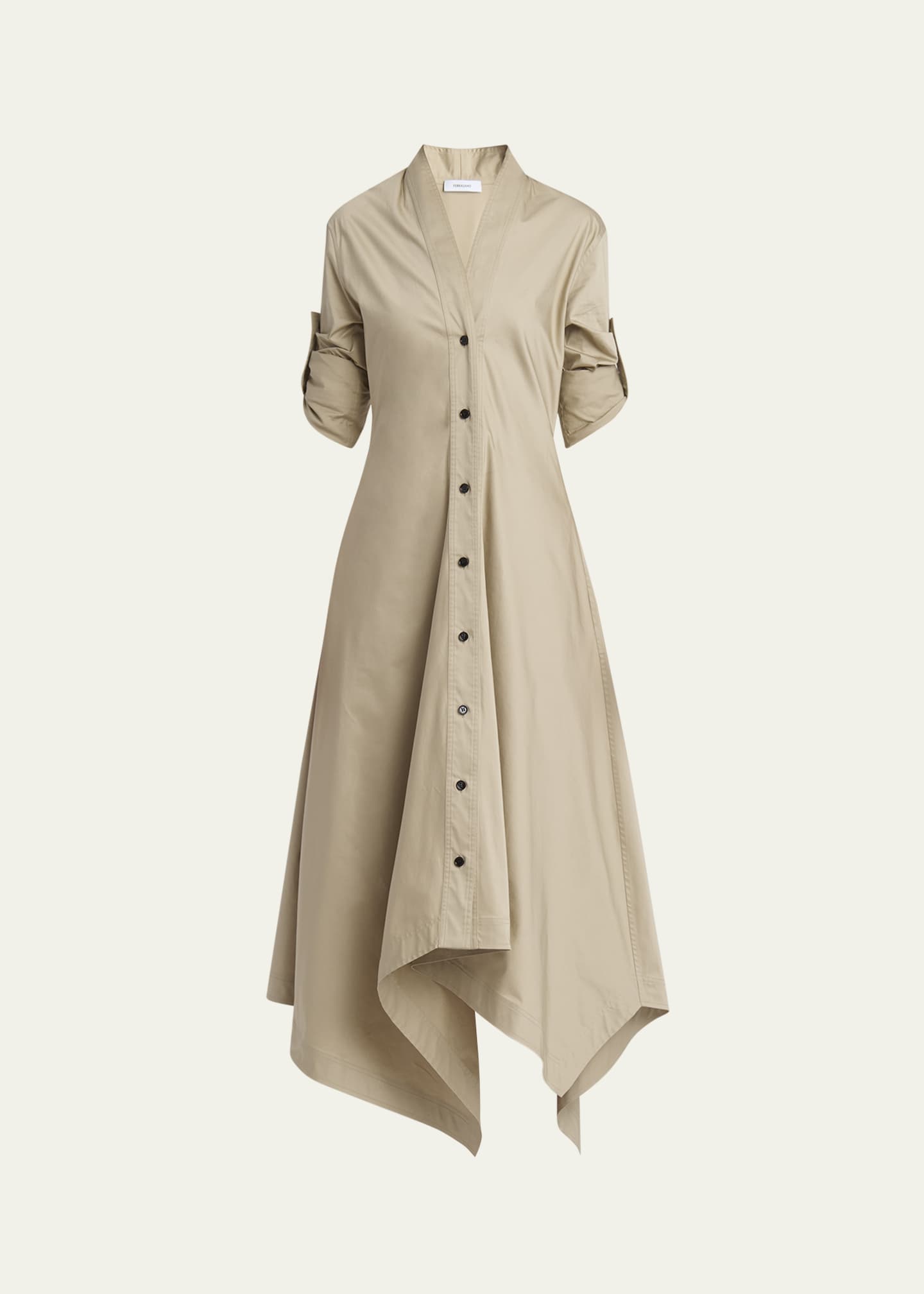Ferragamo Handkerchief Cotton Poplin Dress Image 1 of 5