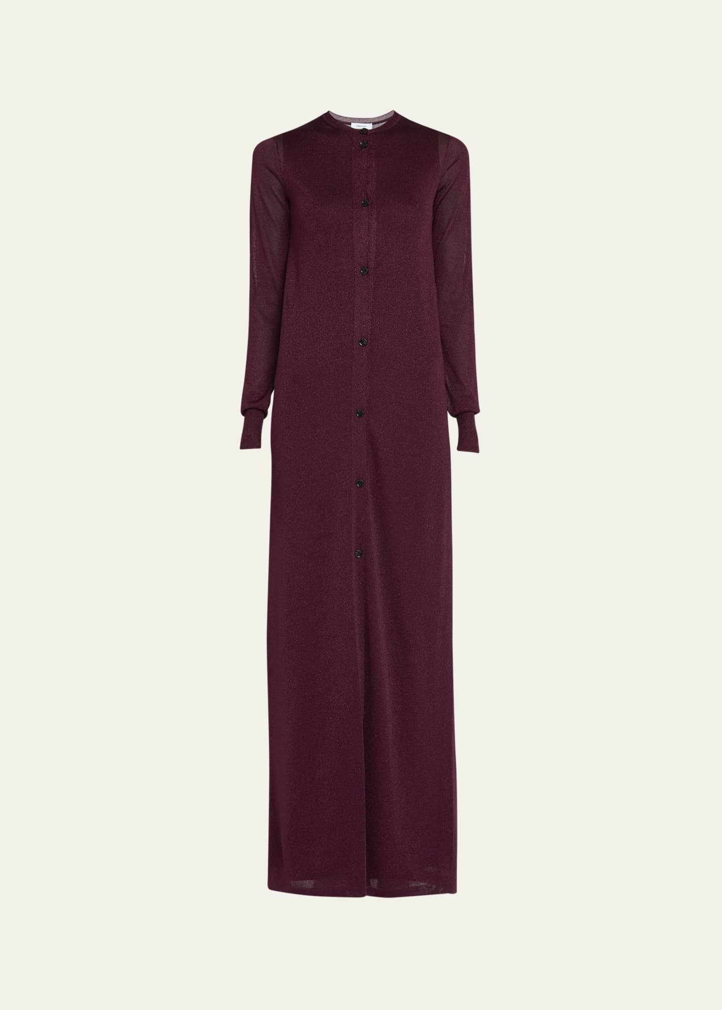 Ferragamo Long Lurex Knit Cardigan Image 1 of 5