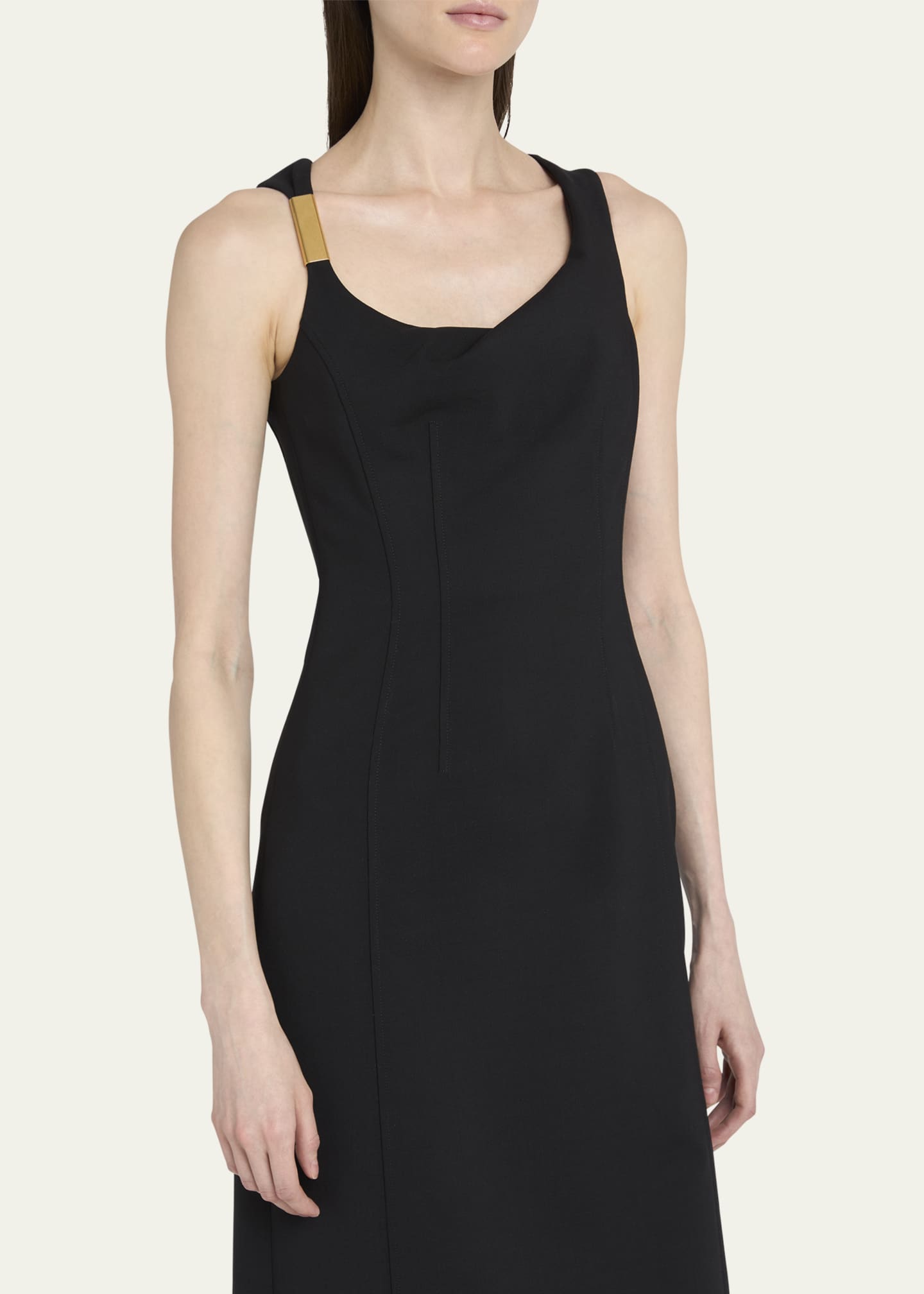 Ferragamo Sheath Pintuck Dress Image 5 of 5