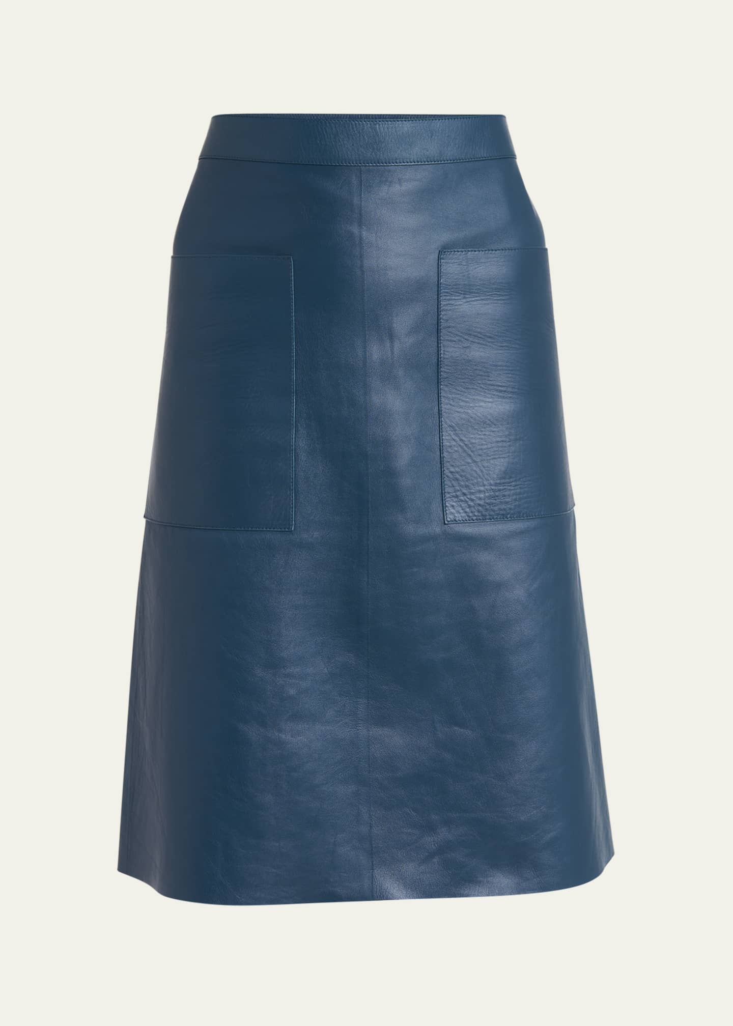 Ferragamo Moon Chrome Free Leather Skirt Image 1 of 5