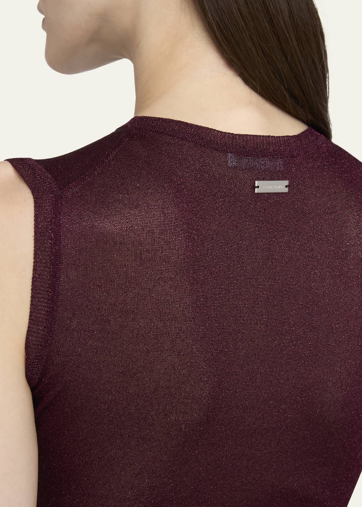 Ferragamo Long Lurex Knit Dress Image 5 of 5